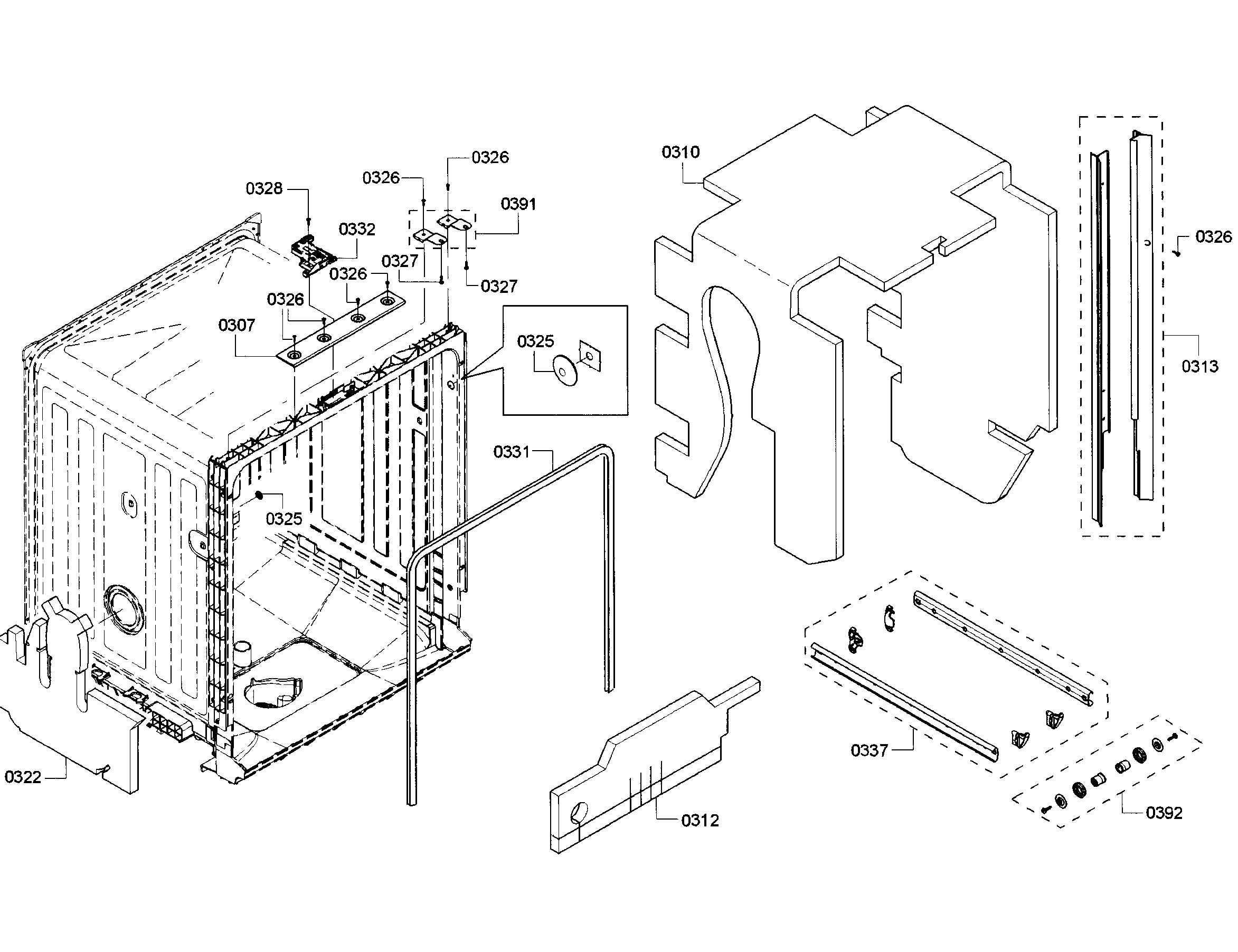 Bosch SHX5AVF5UC/01 cabinet diagram