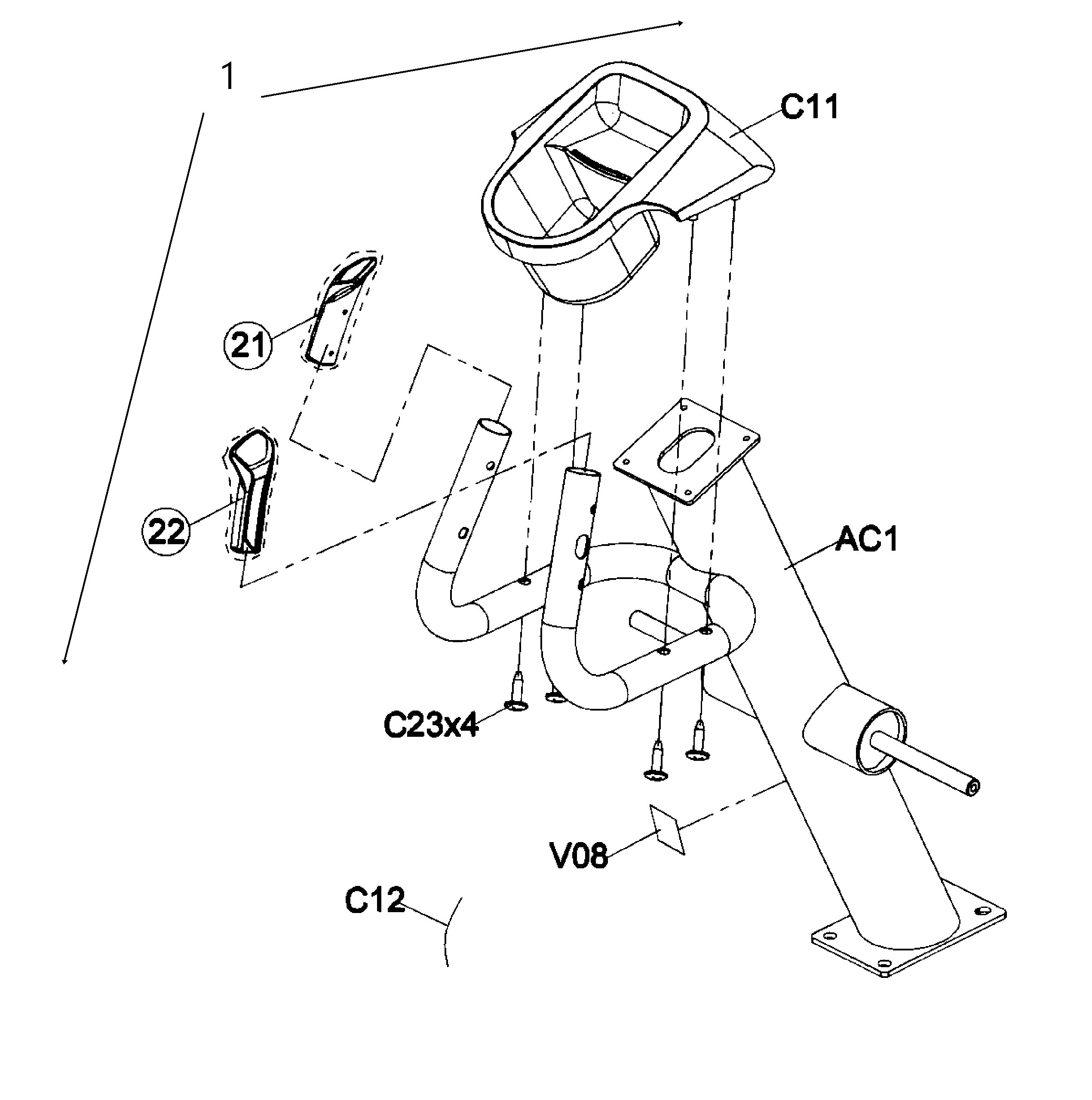 AFG 5.3AE console mast diagram