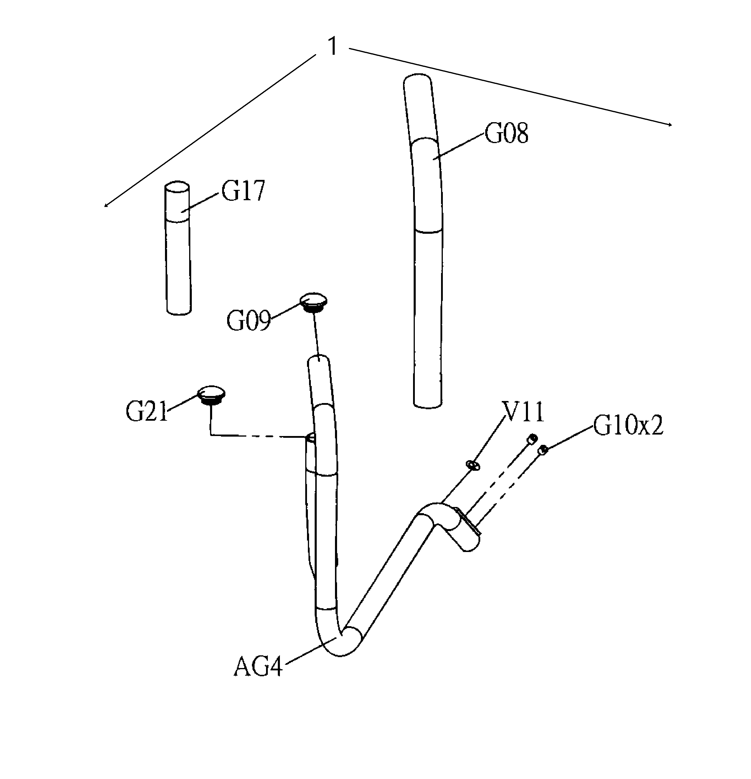 AFG 5.3AE arm rest set-r diagram