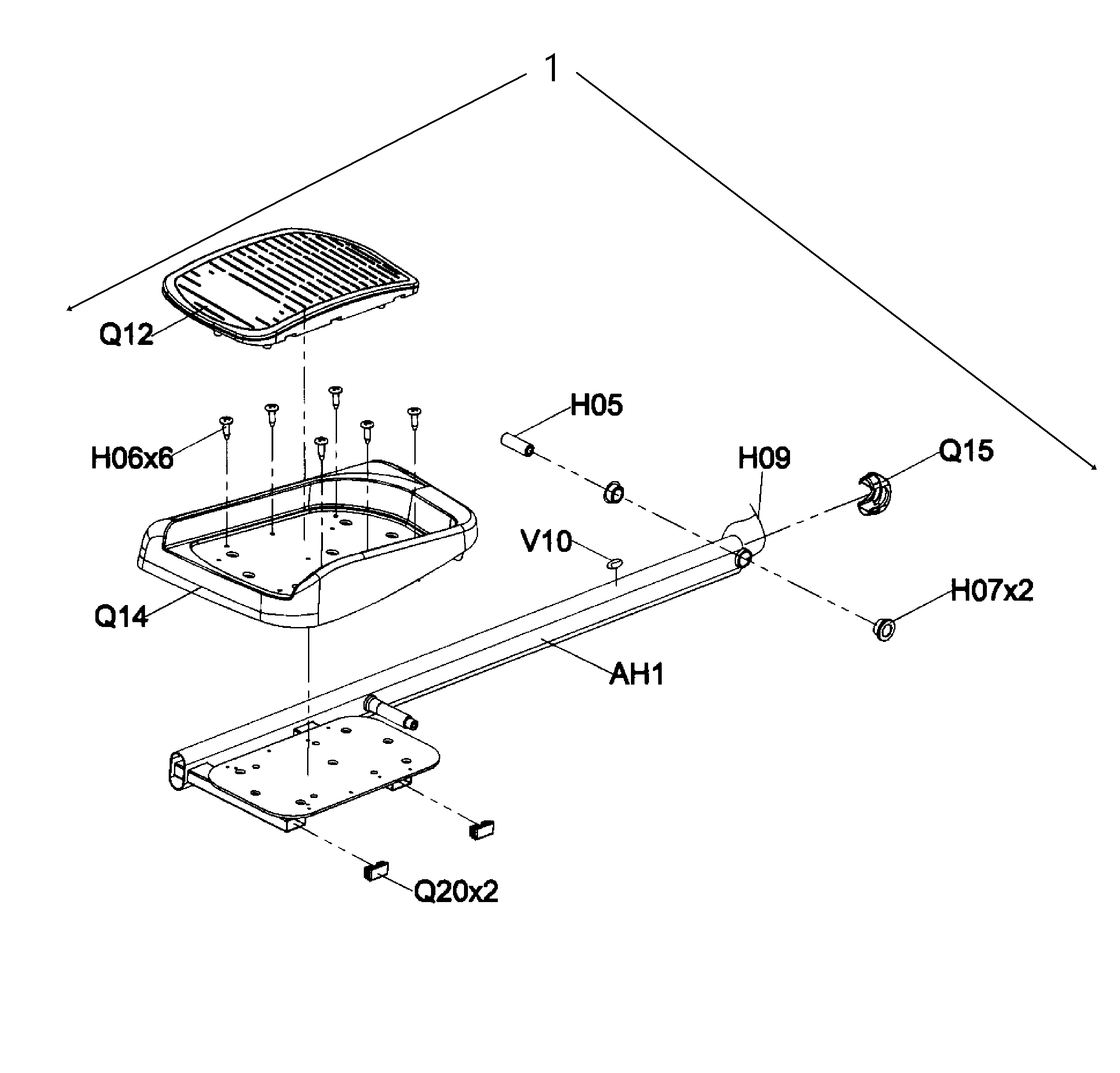 AFG 5.3AE l-link arm set diagram