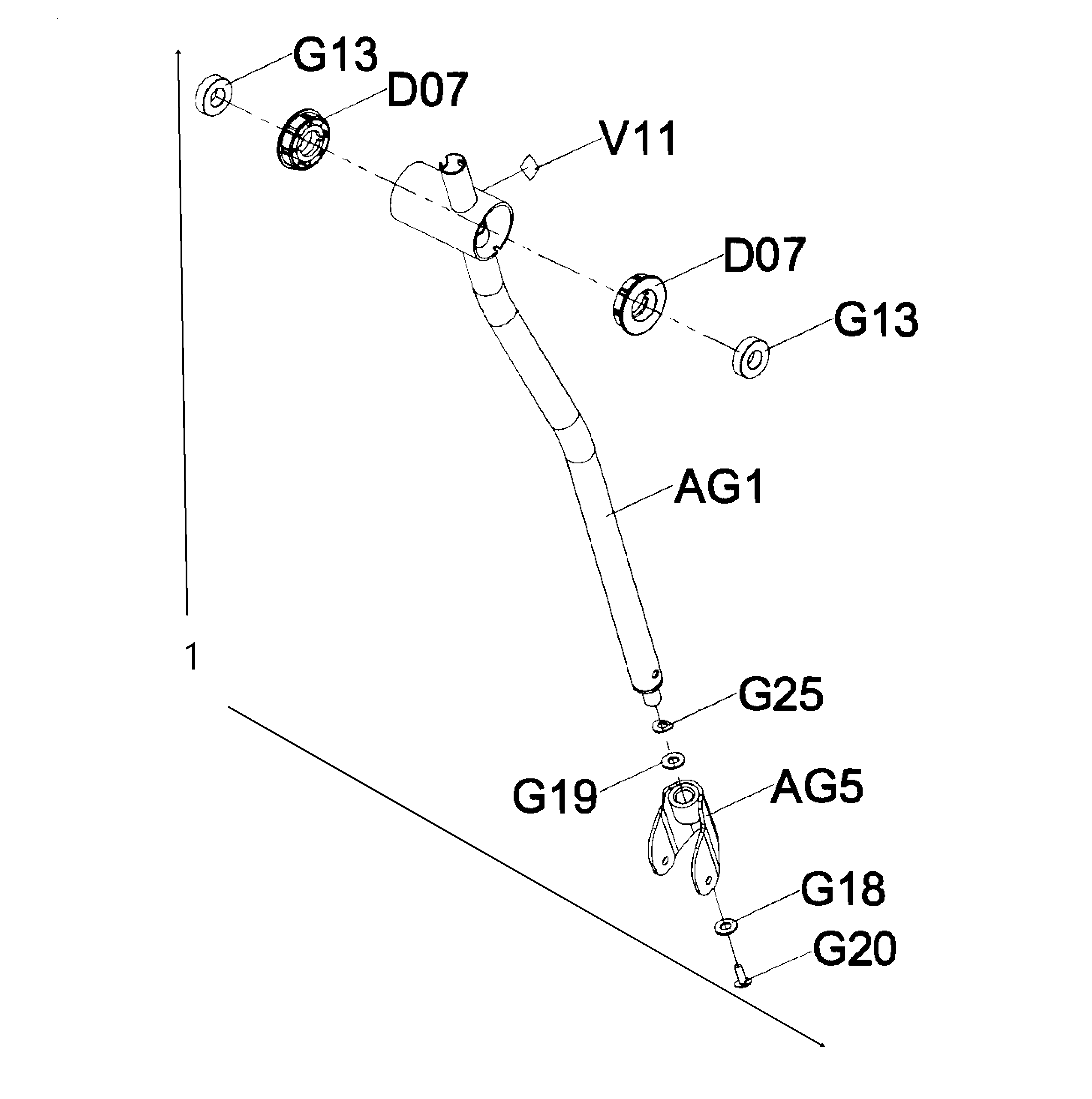 AFG 5.3AE handlebar set-r diagram
