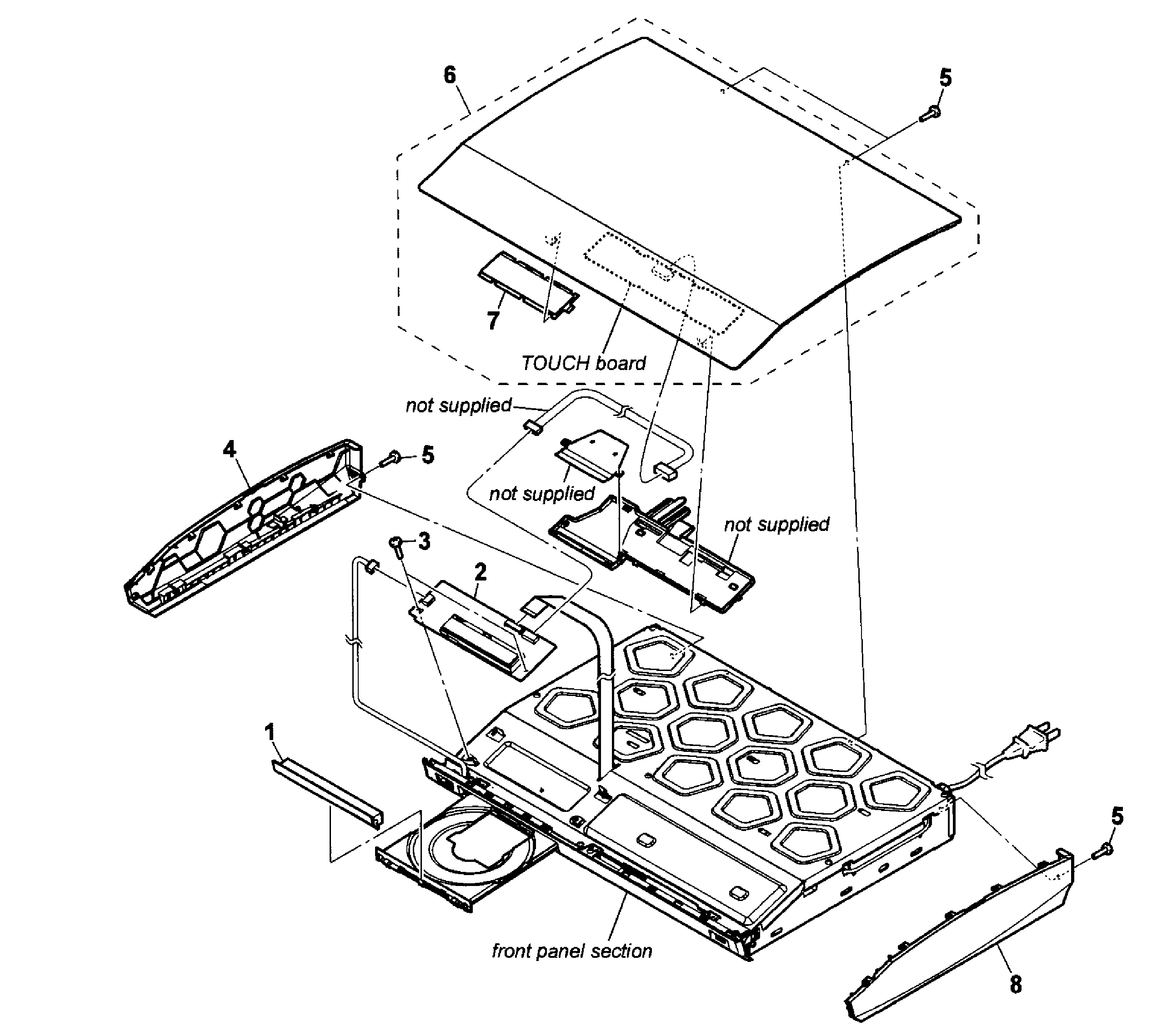 Sony BDV-T58 panel section diagram
