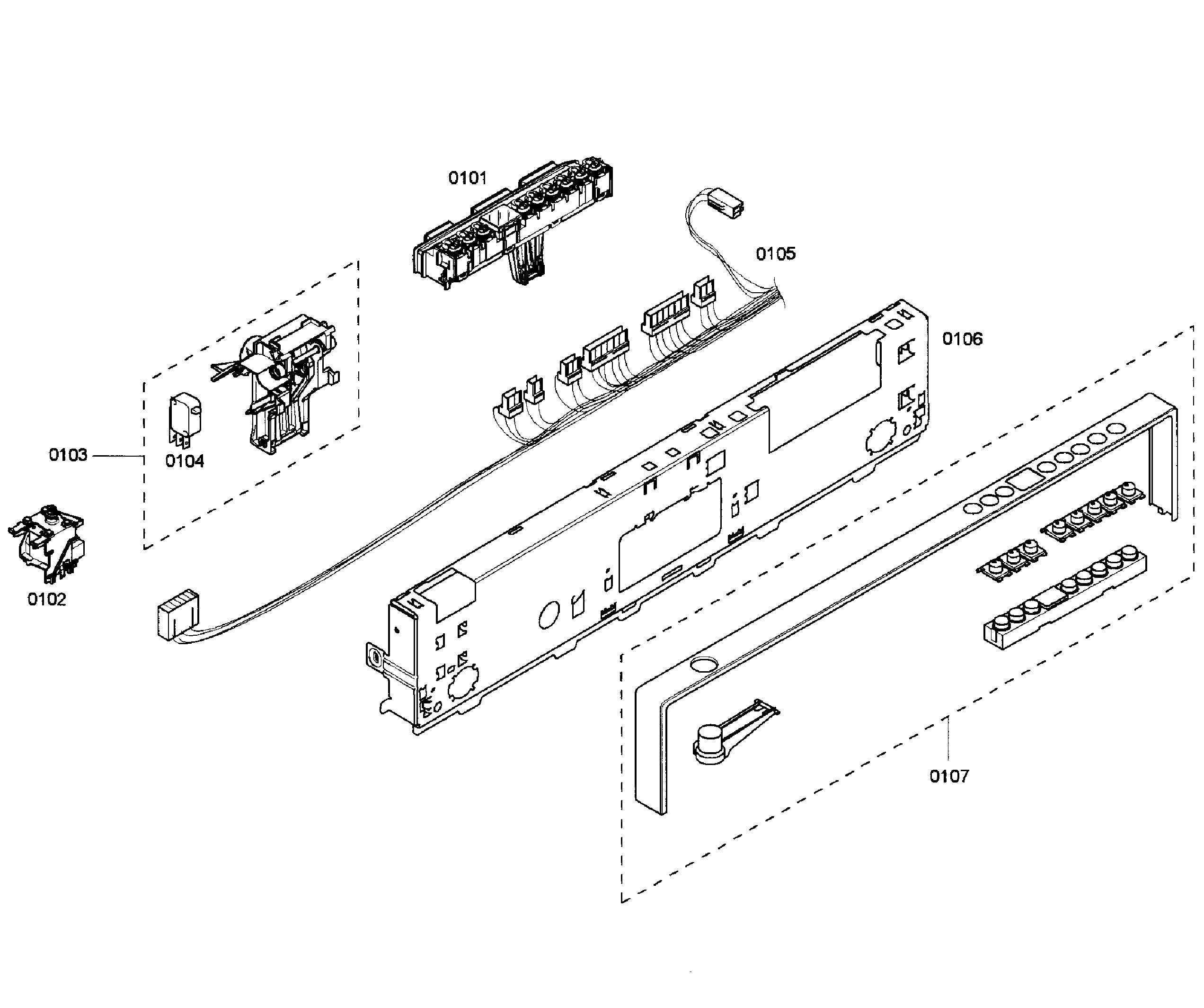 Bosch SHX55M02UC/50 control panel diagram
