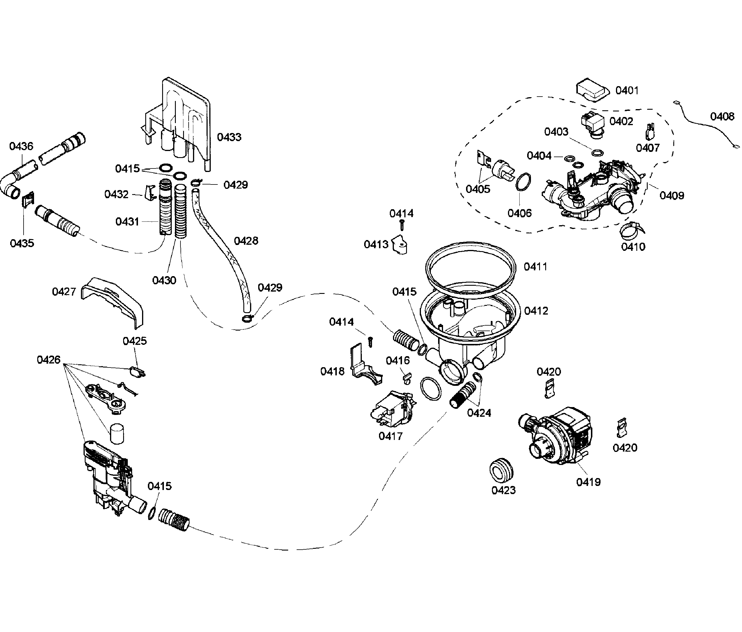 Bosch SHX55M02UC/50 pump section diagram