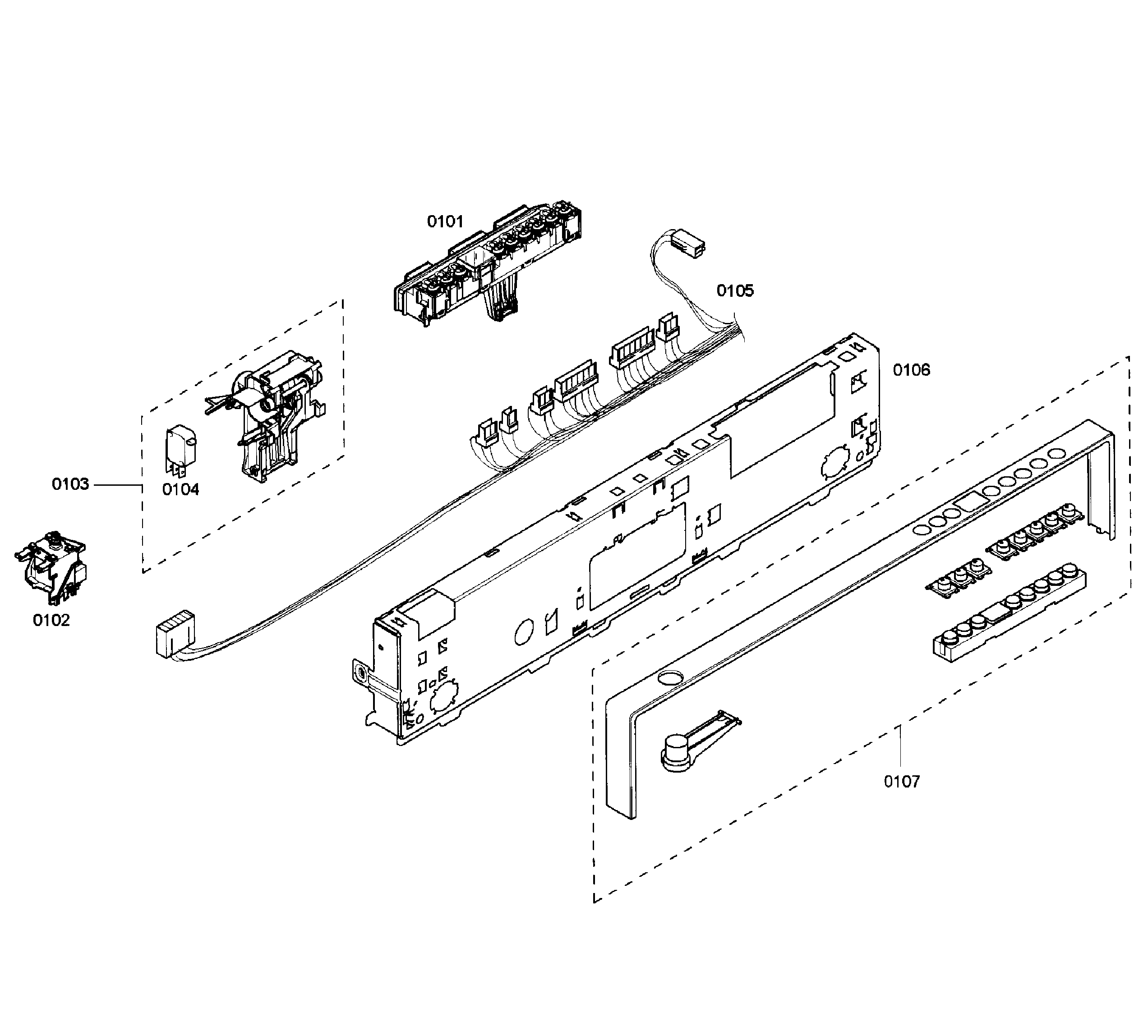 Bosch SHX55M06UC/53 control panel diagram