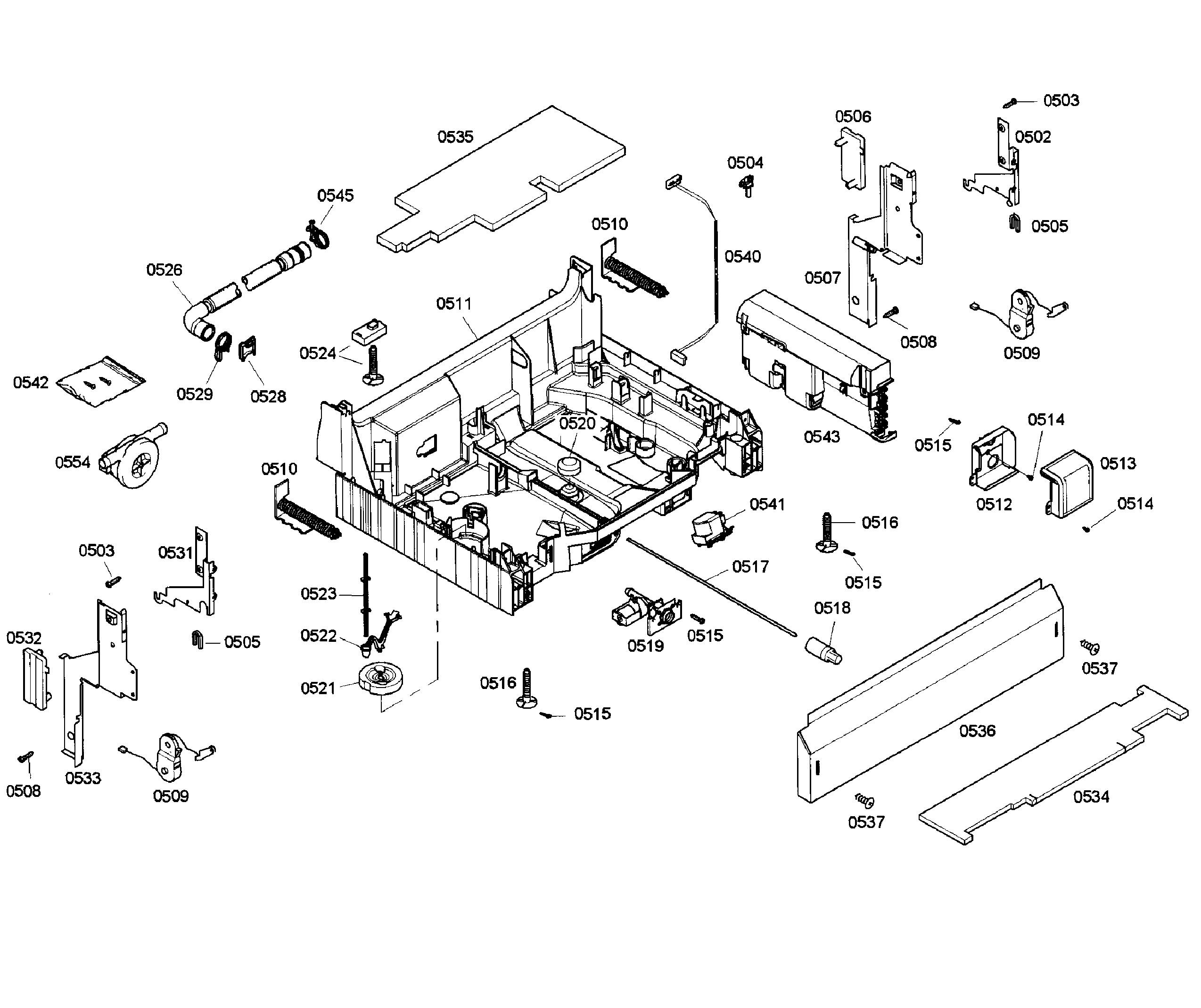 Bosch SHX55M06UC/53 base section diagram