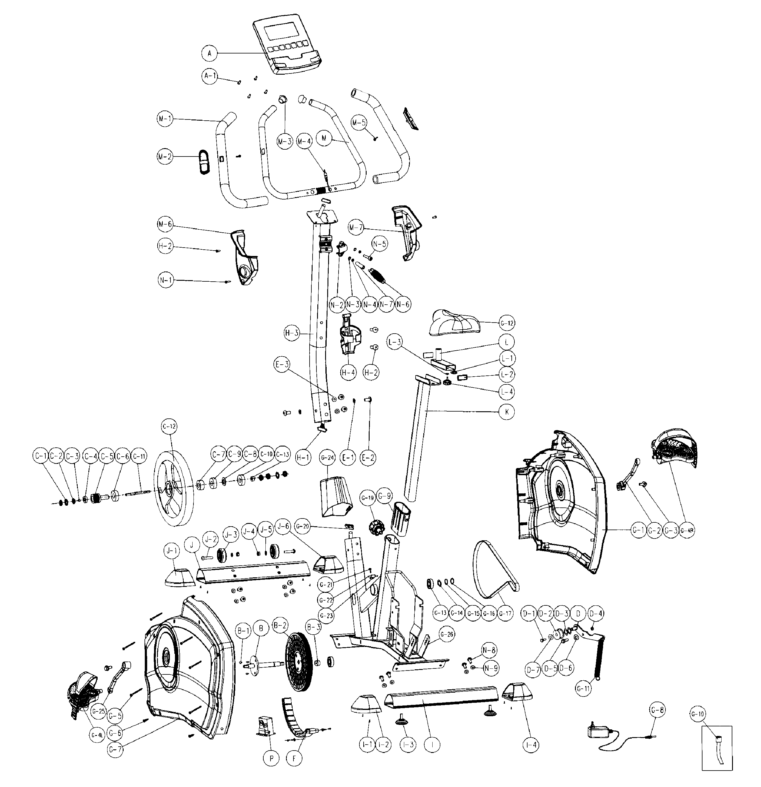 BH Fitness S1UI cycle diagram