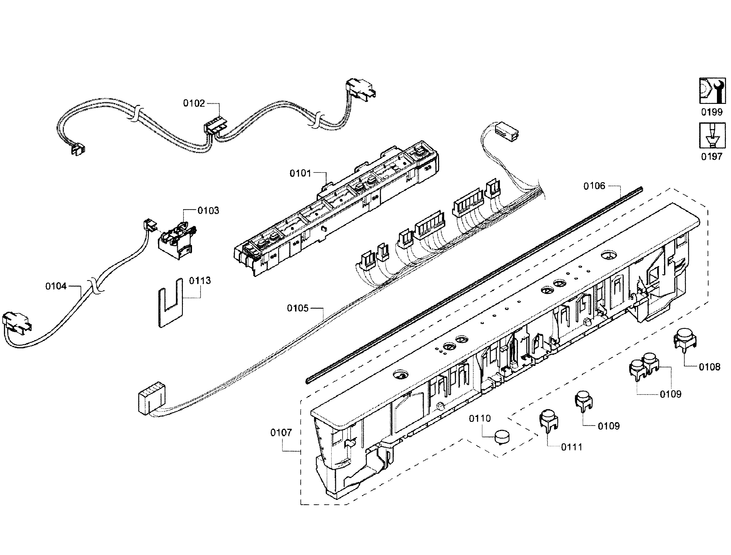 Bosch SHX3AR52UC/14 control panel diagram