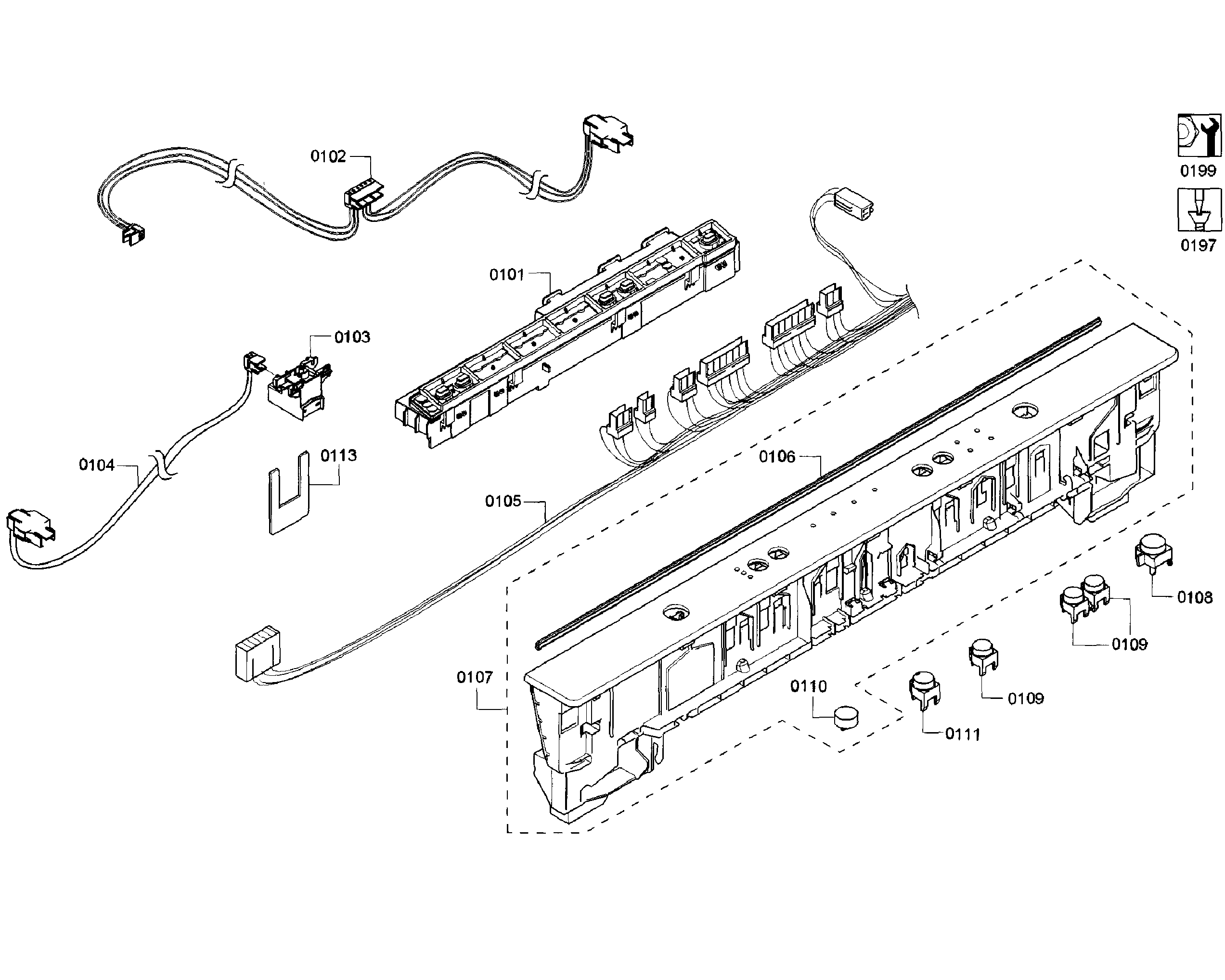 Bosch SHX3AR56UC/21 control panel diagram