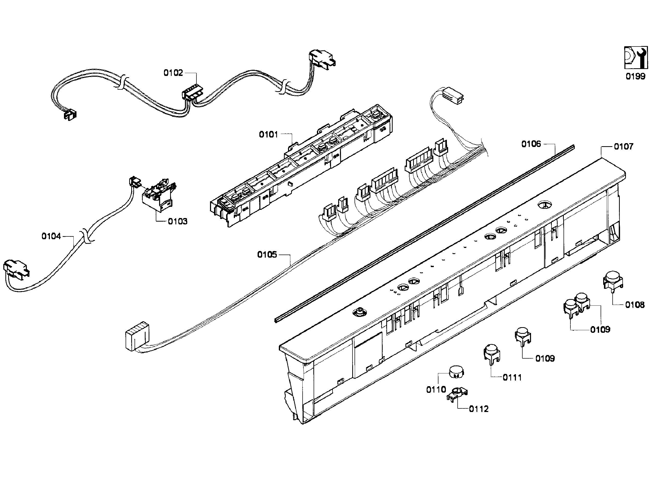 Bosch SHX6AP05UC/04 control panel diagram