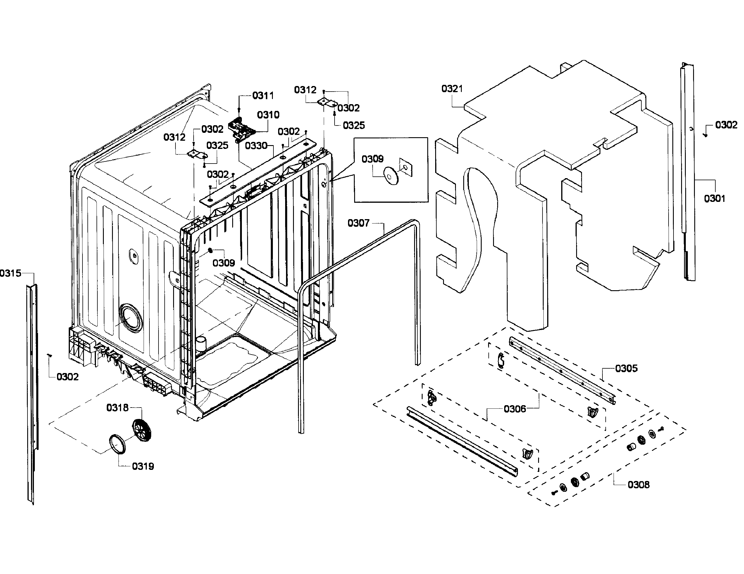 Bosch SHX6AP05UC/04 cabinet diagram