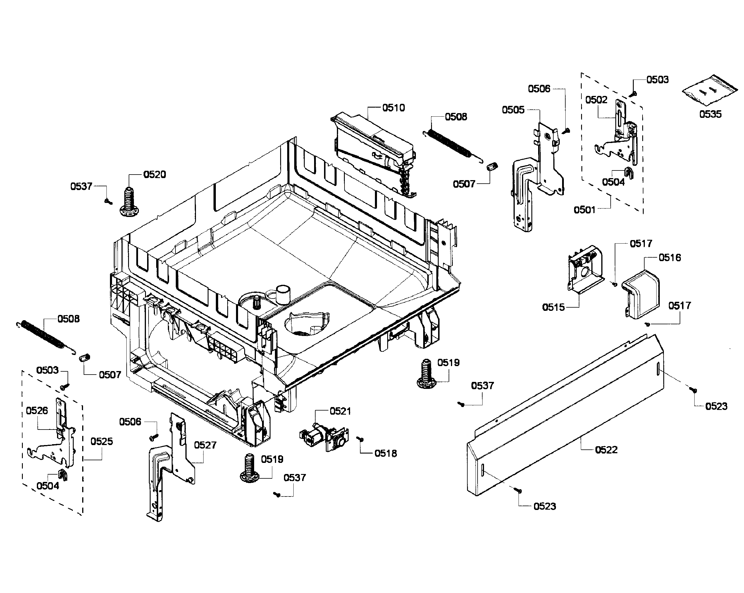 Bosch SHX6AP05UC/04 base section diagram