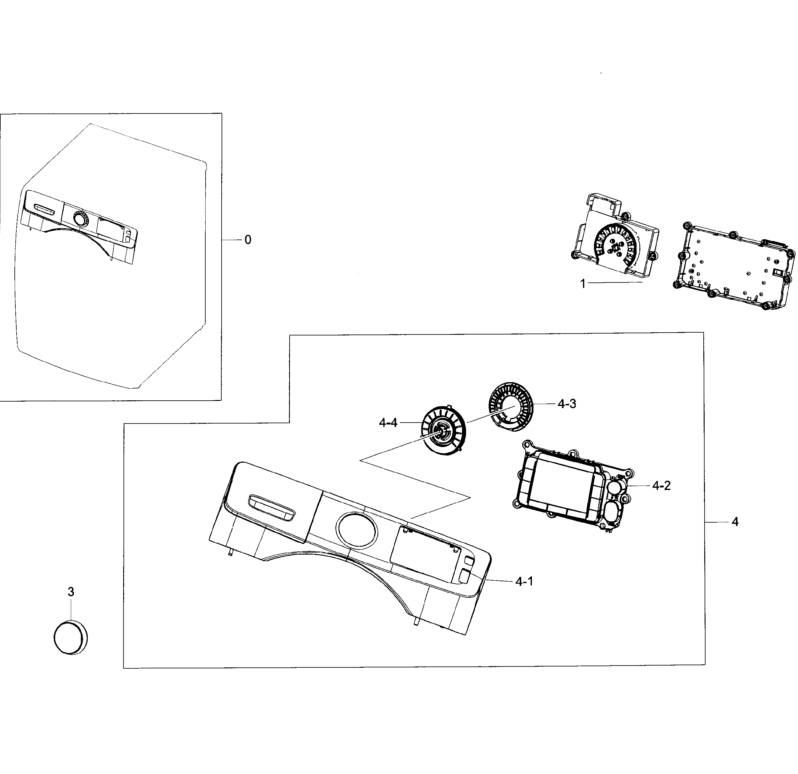 Samsung WF45H6100AP/A2-01 control panel diagram