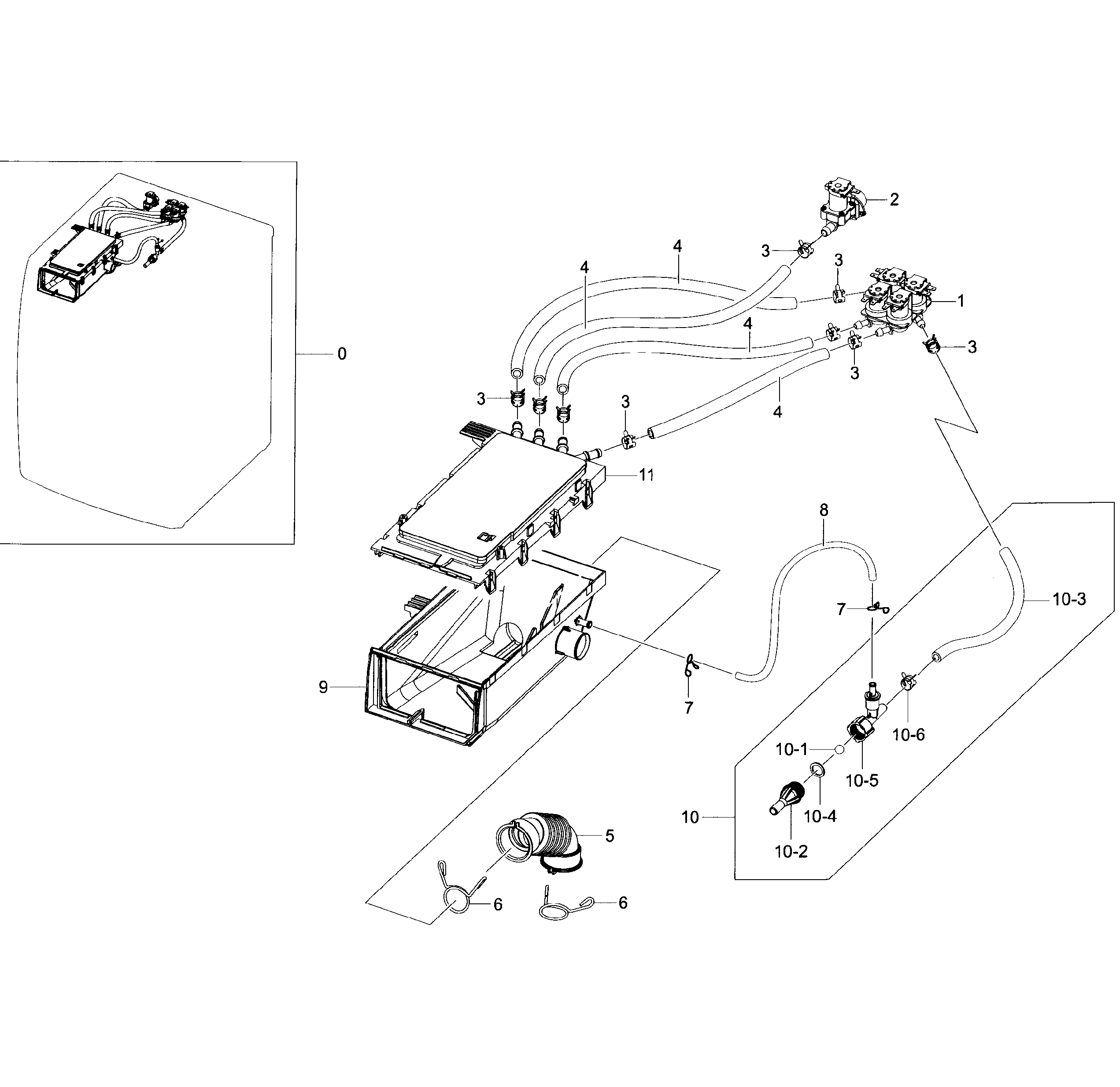 Samsung WF45H6300AW/A2-01 housing section diagram
