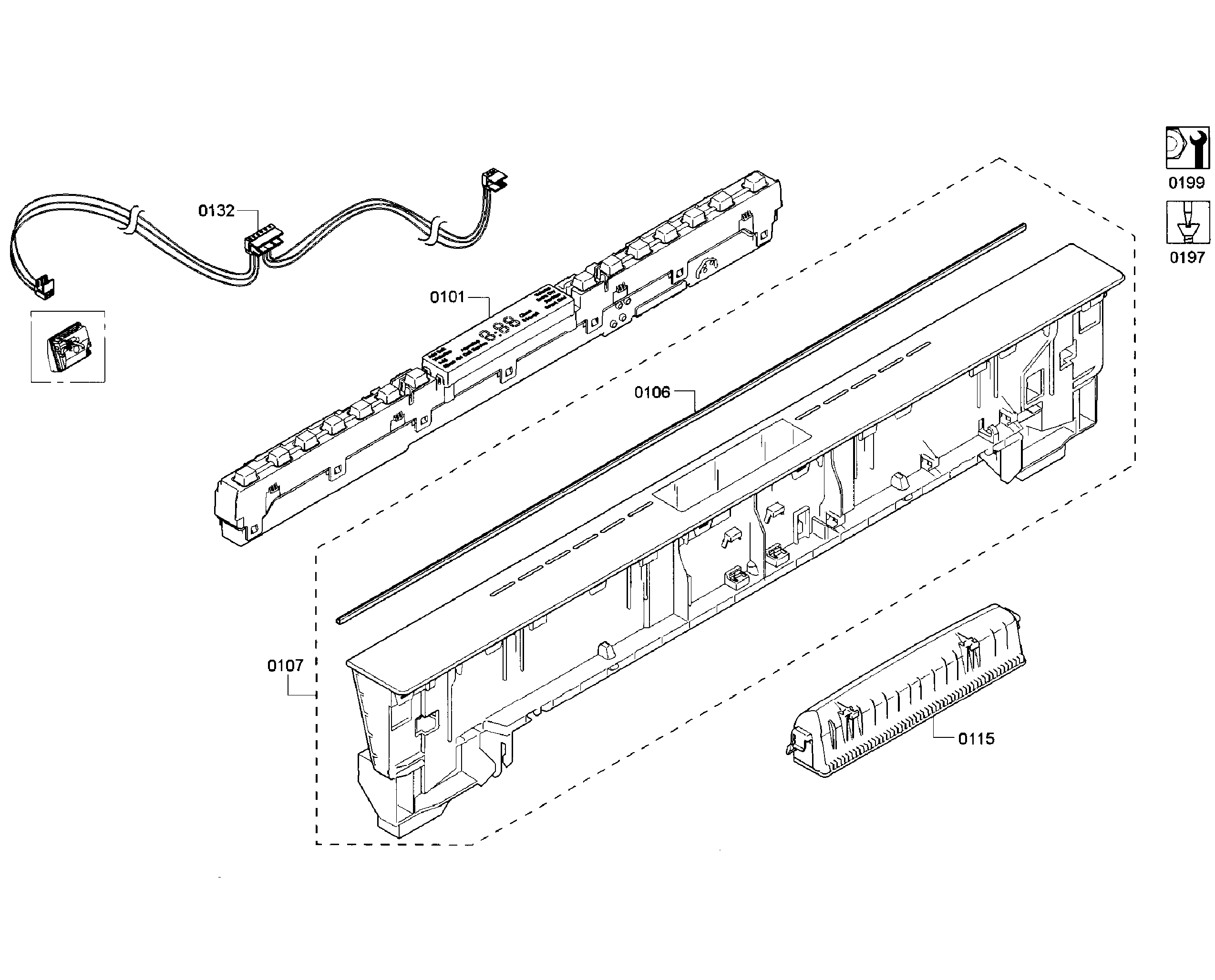 Bosch SHP68T55UC/07 control panel diagram