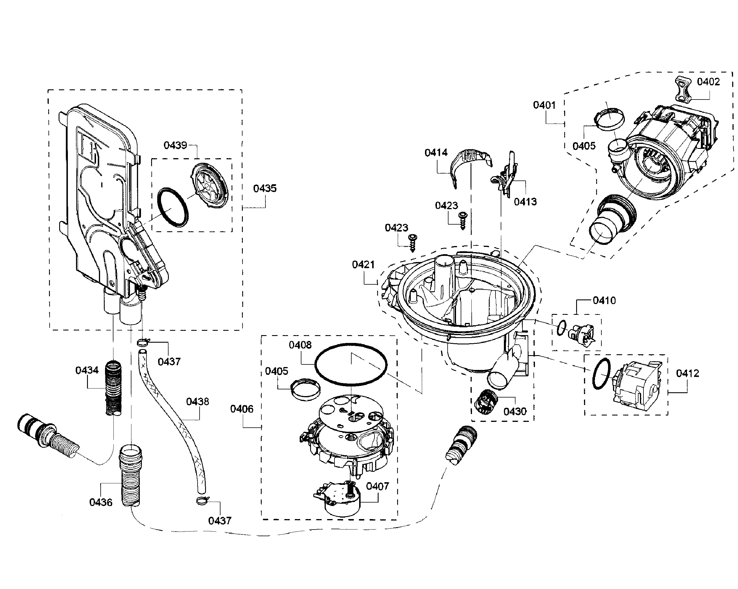 Bosch SHP68T55UC/07 pump section diagram