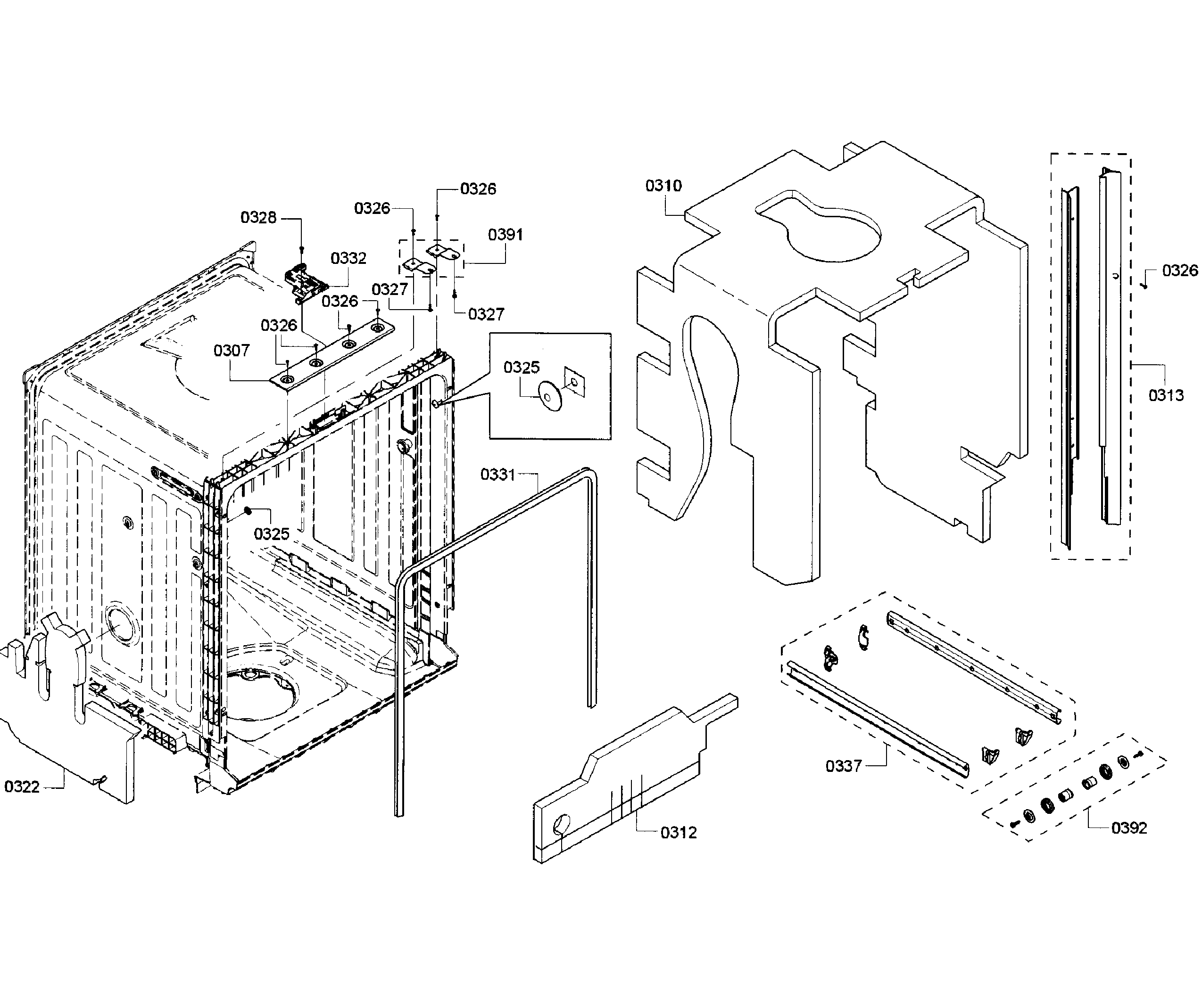 Bosch SHX3AR76UC/22 cabinet diagram