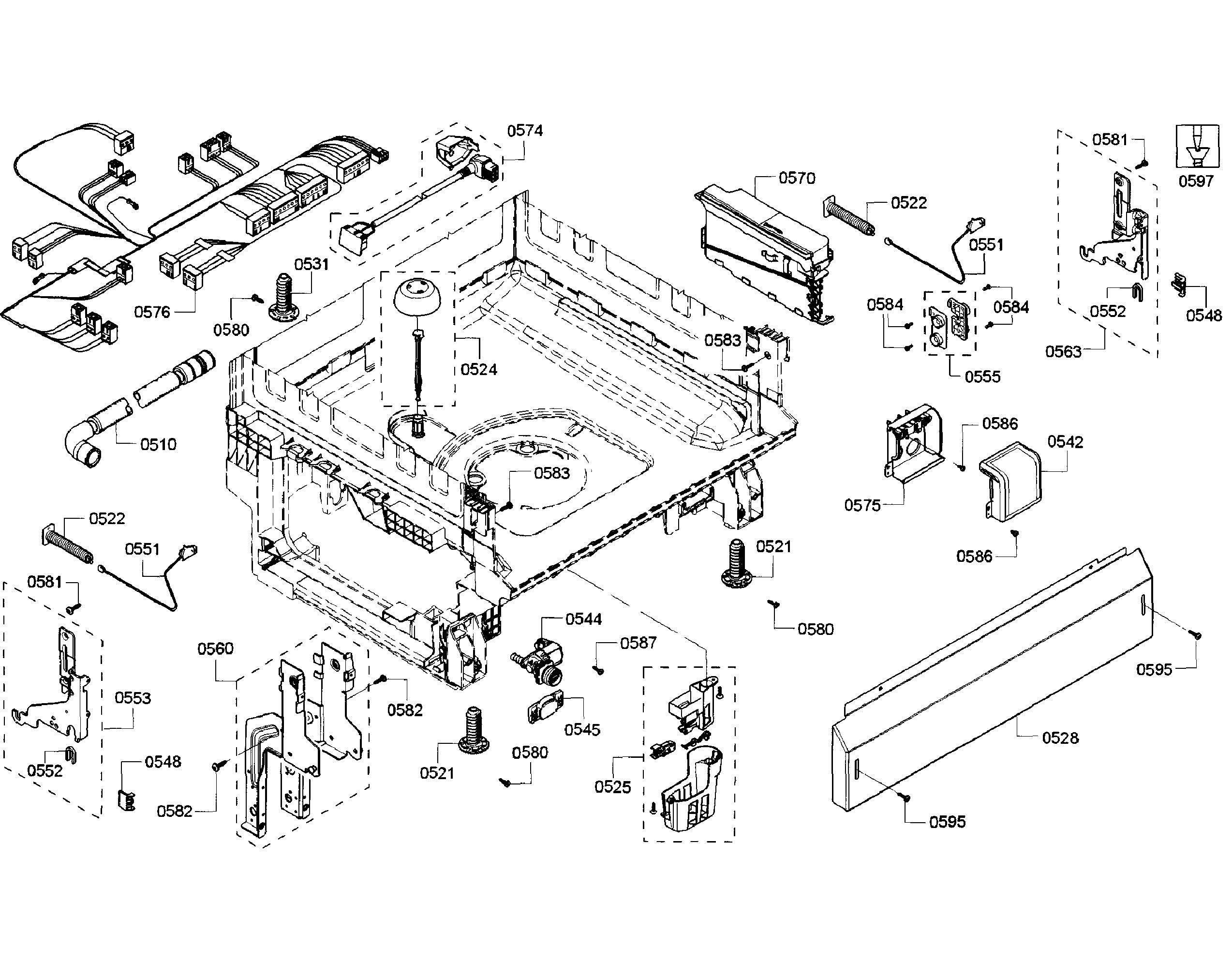 Bosch SHX3AR76UC/22 base section diagram