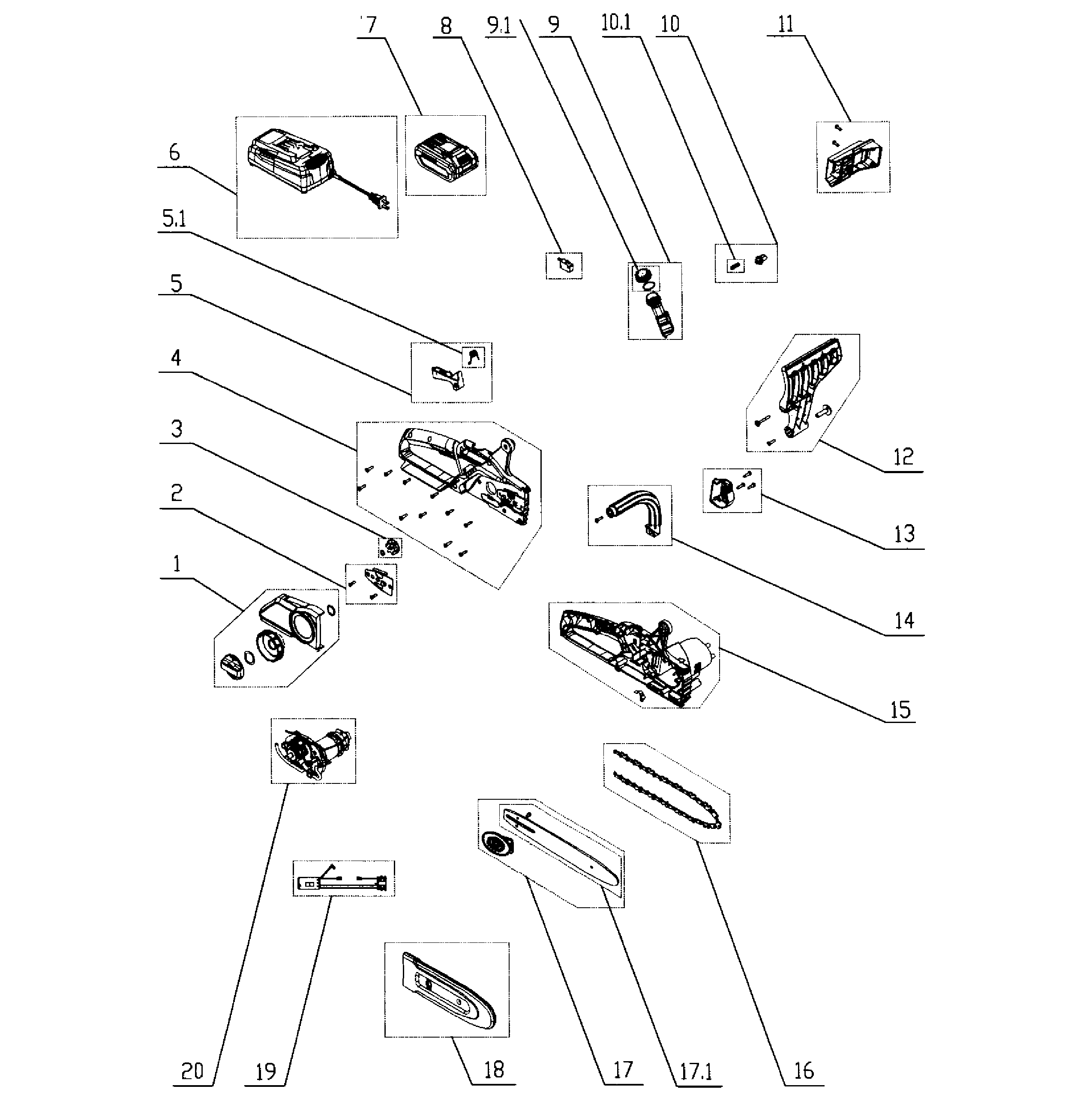 Craftsman 15174931 chain saw diagram