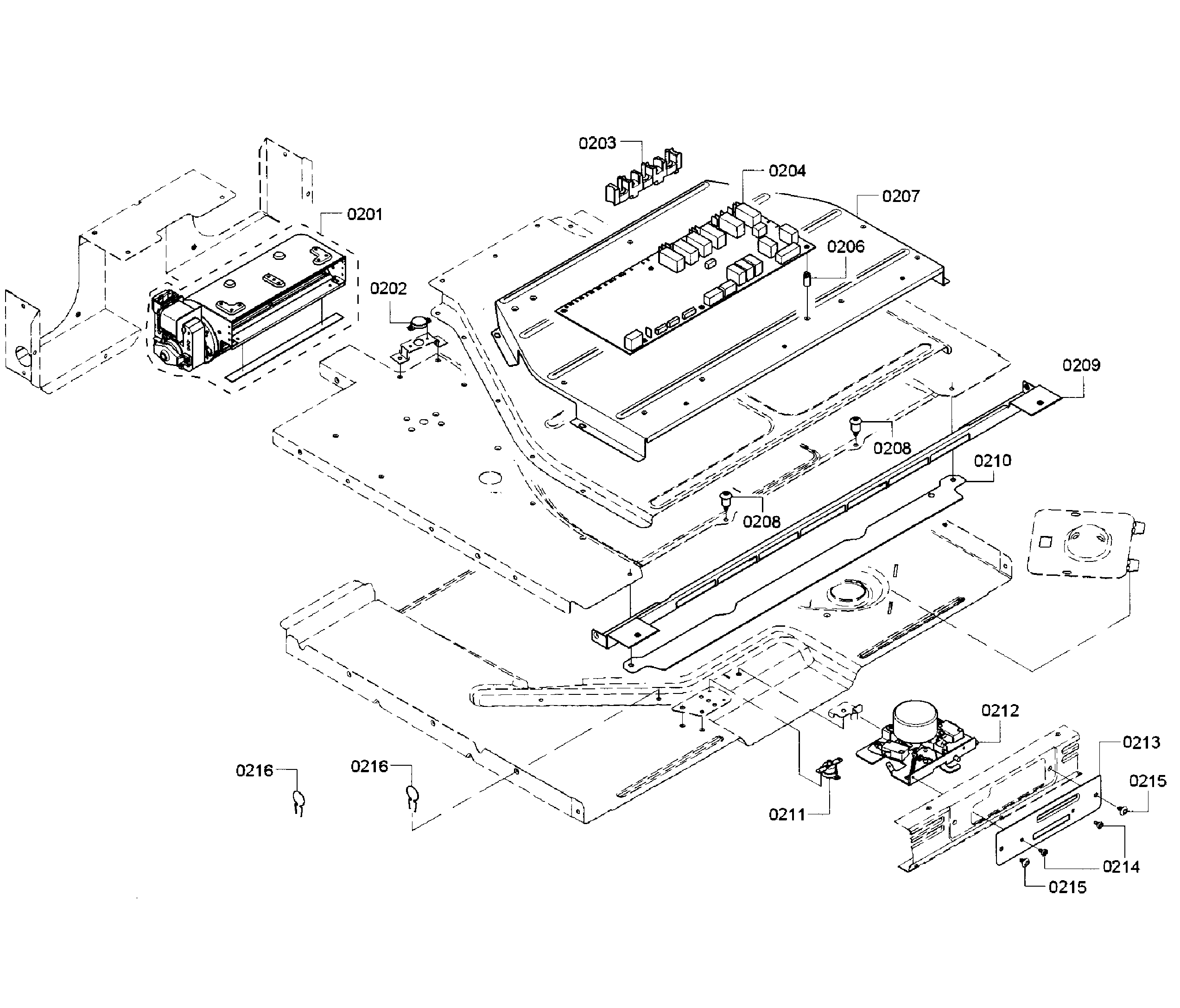 Bosch HBL5351UC/02 pcb's section diagram