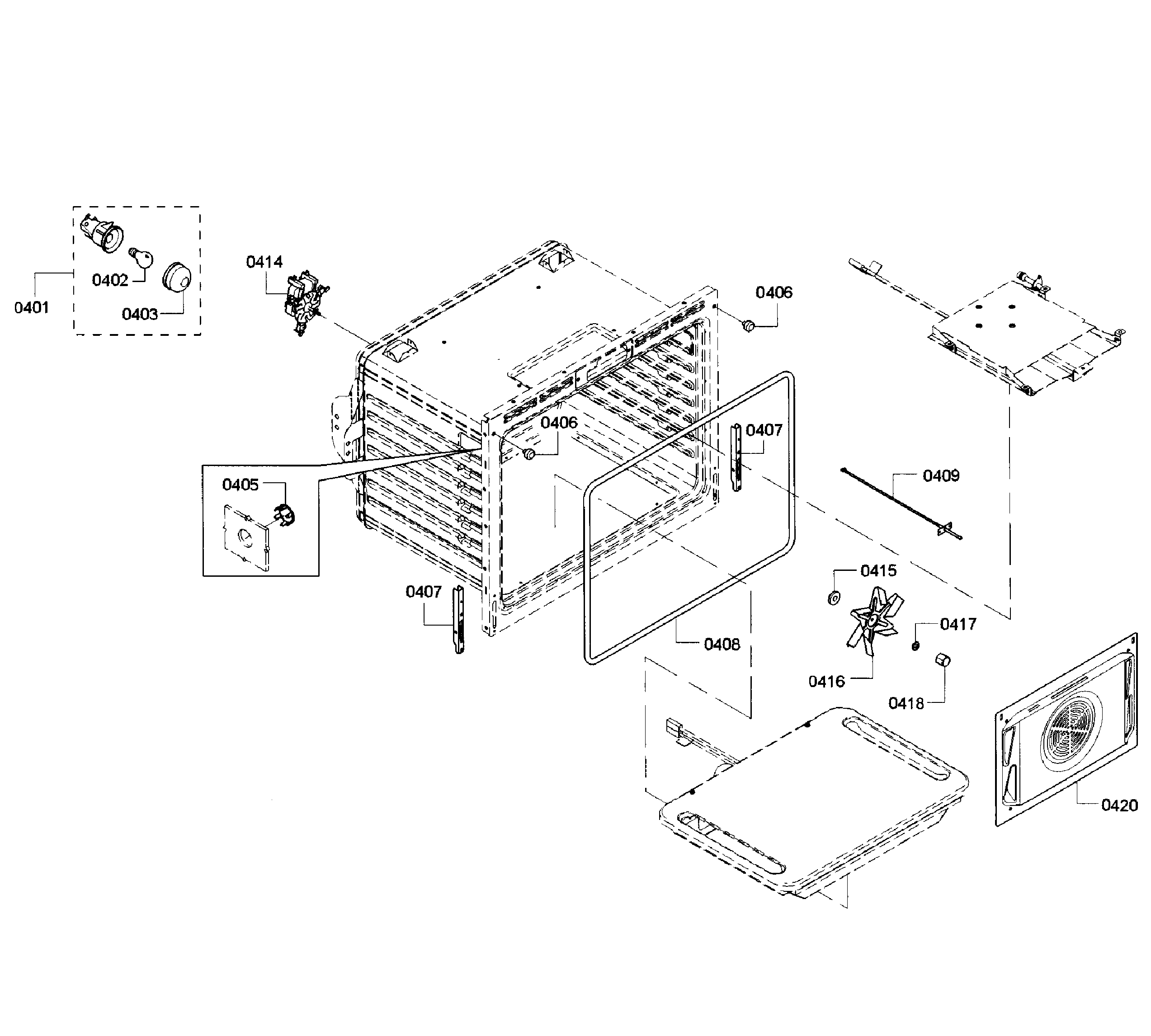 Bosch HGI8054UC/02 oven section diagram