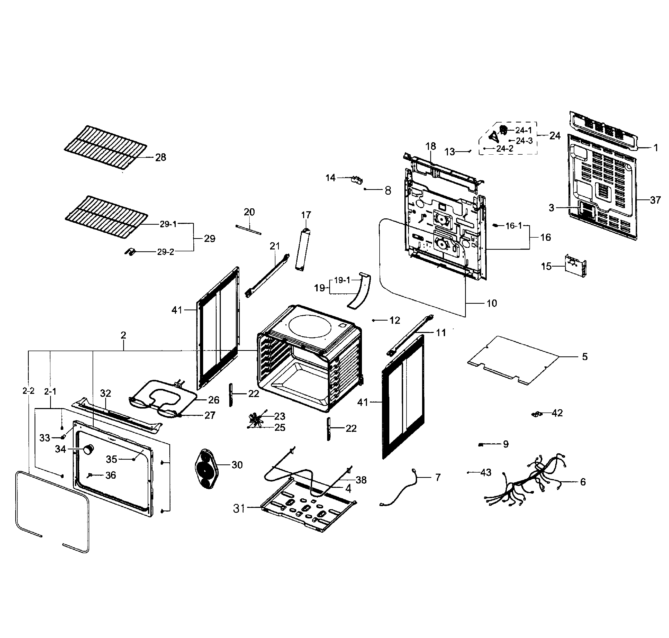 Samsung NE59J3420SB/AA-04 main section diagram