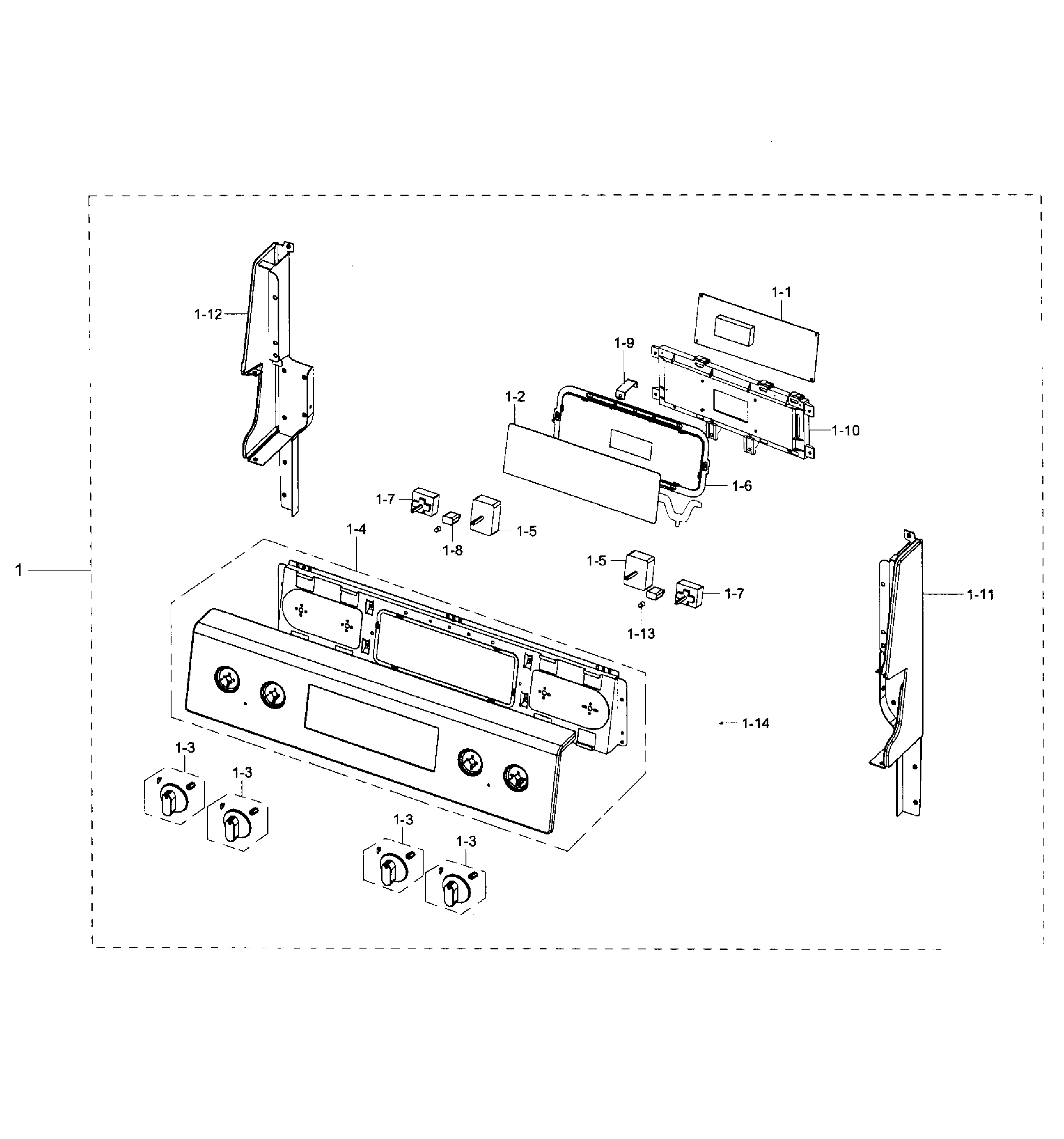 Samsung NE59J3420SS/AA-04 control panel diagram