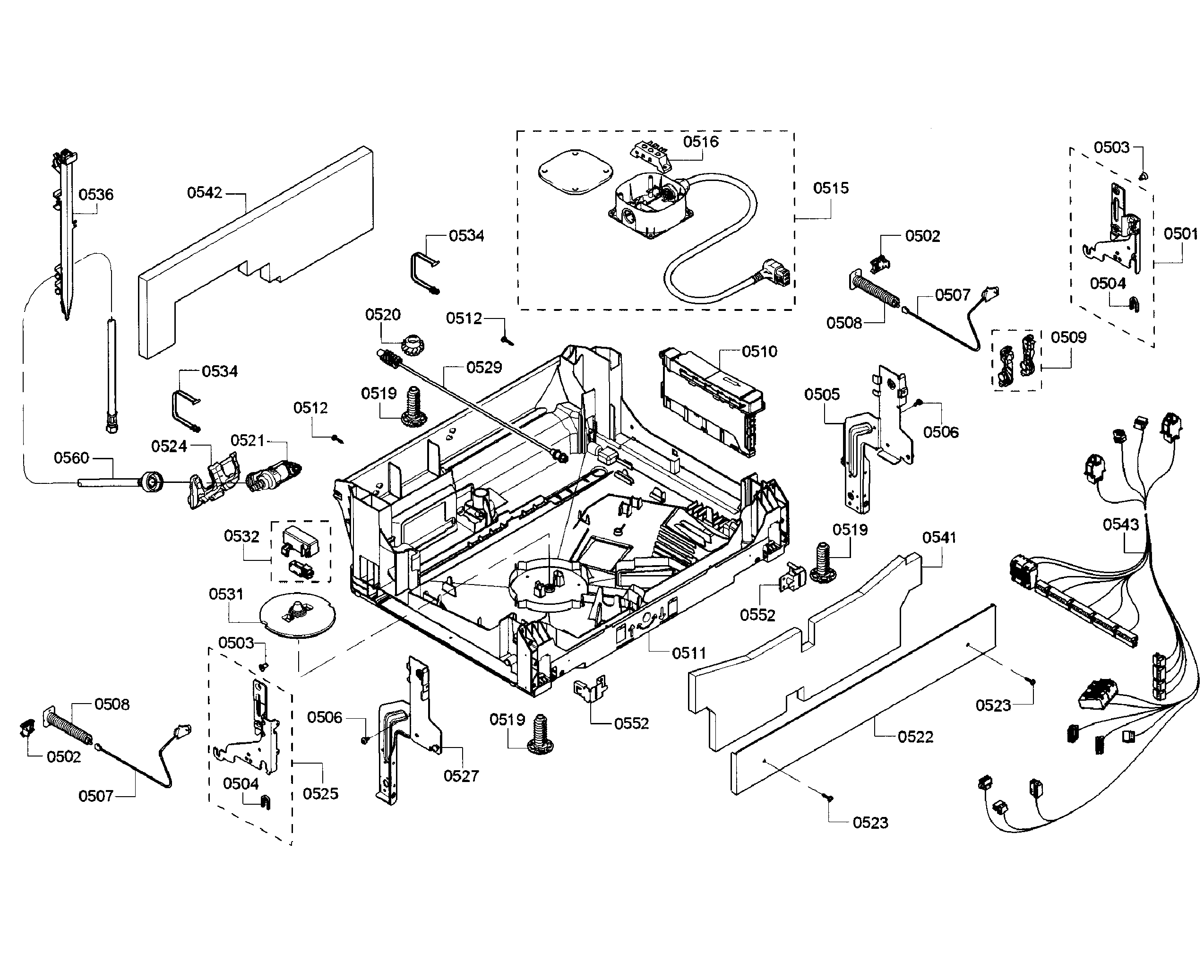 Bosch SHE7PT52UC/01 base section diagram