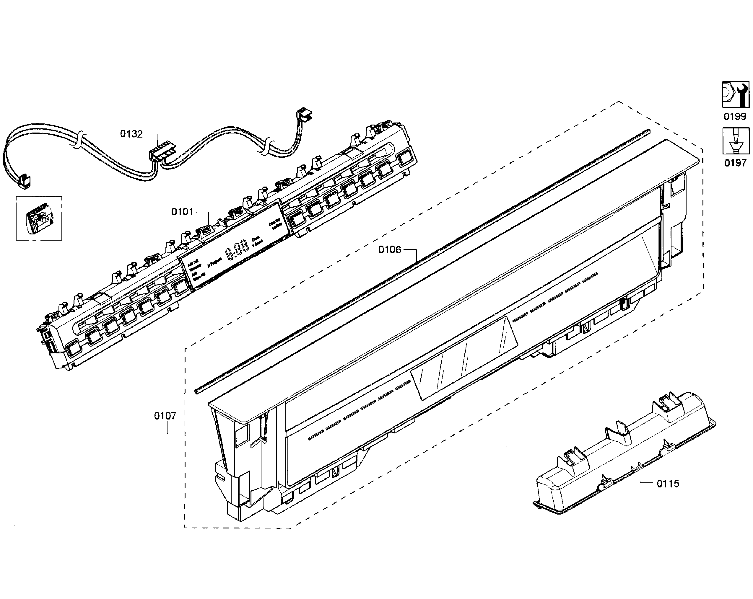 Bosch SHE7PT52UC/02 control panel diagram