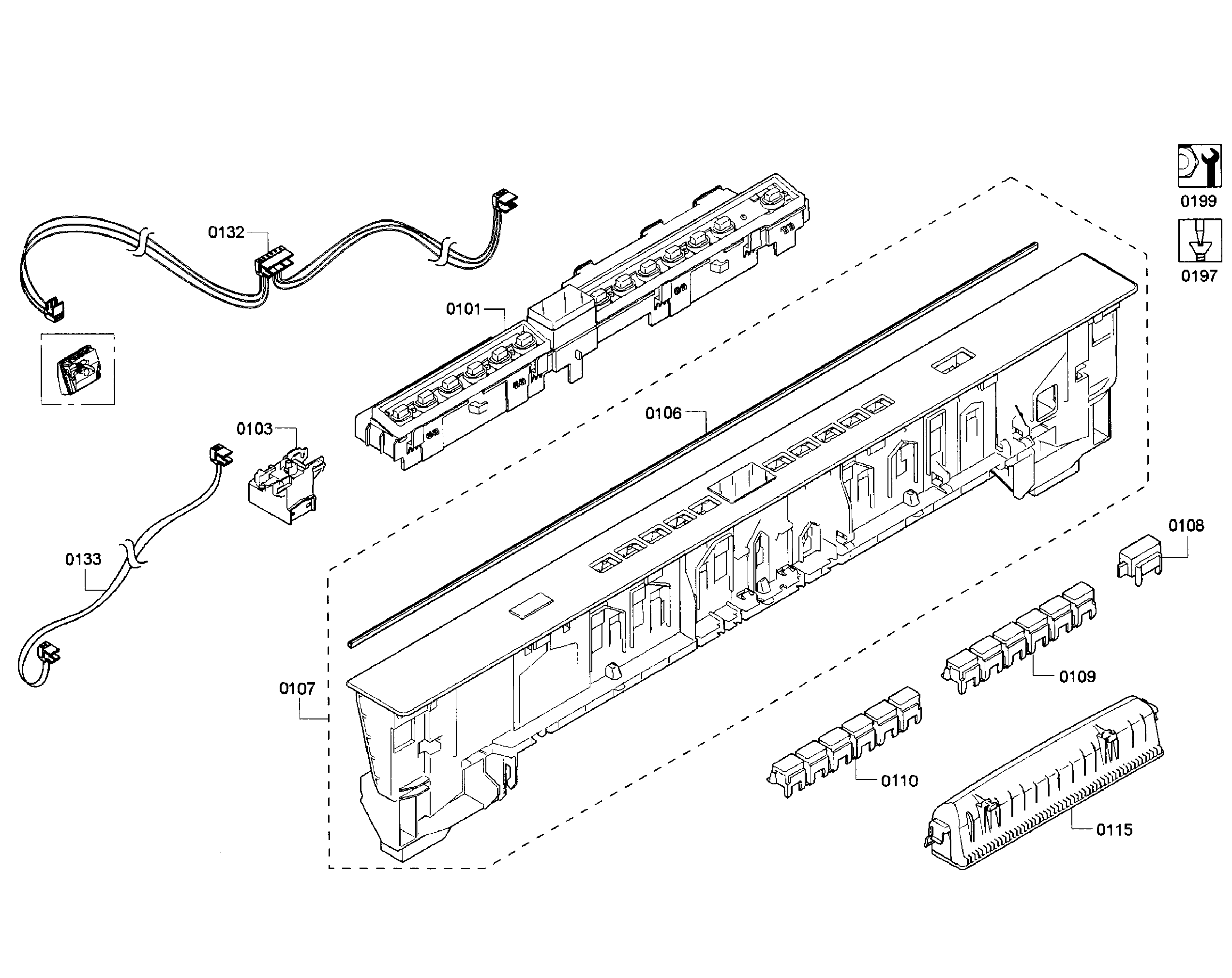 Bosch SHP65TL2UC/01 control panel diagram
