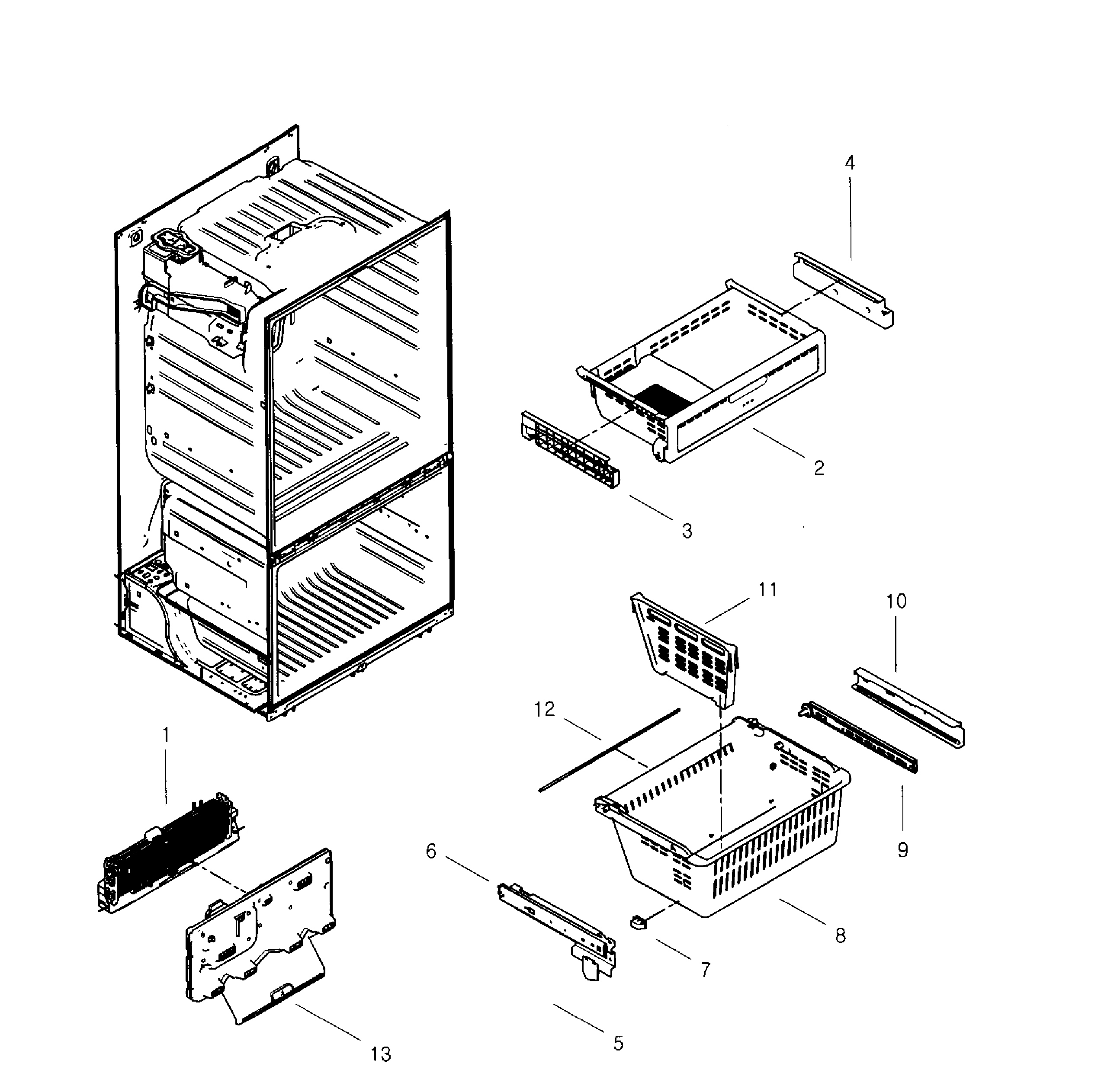 Samsung RF268ABBP/XAA-00 freezer diagram