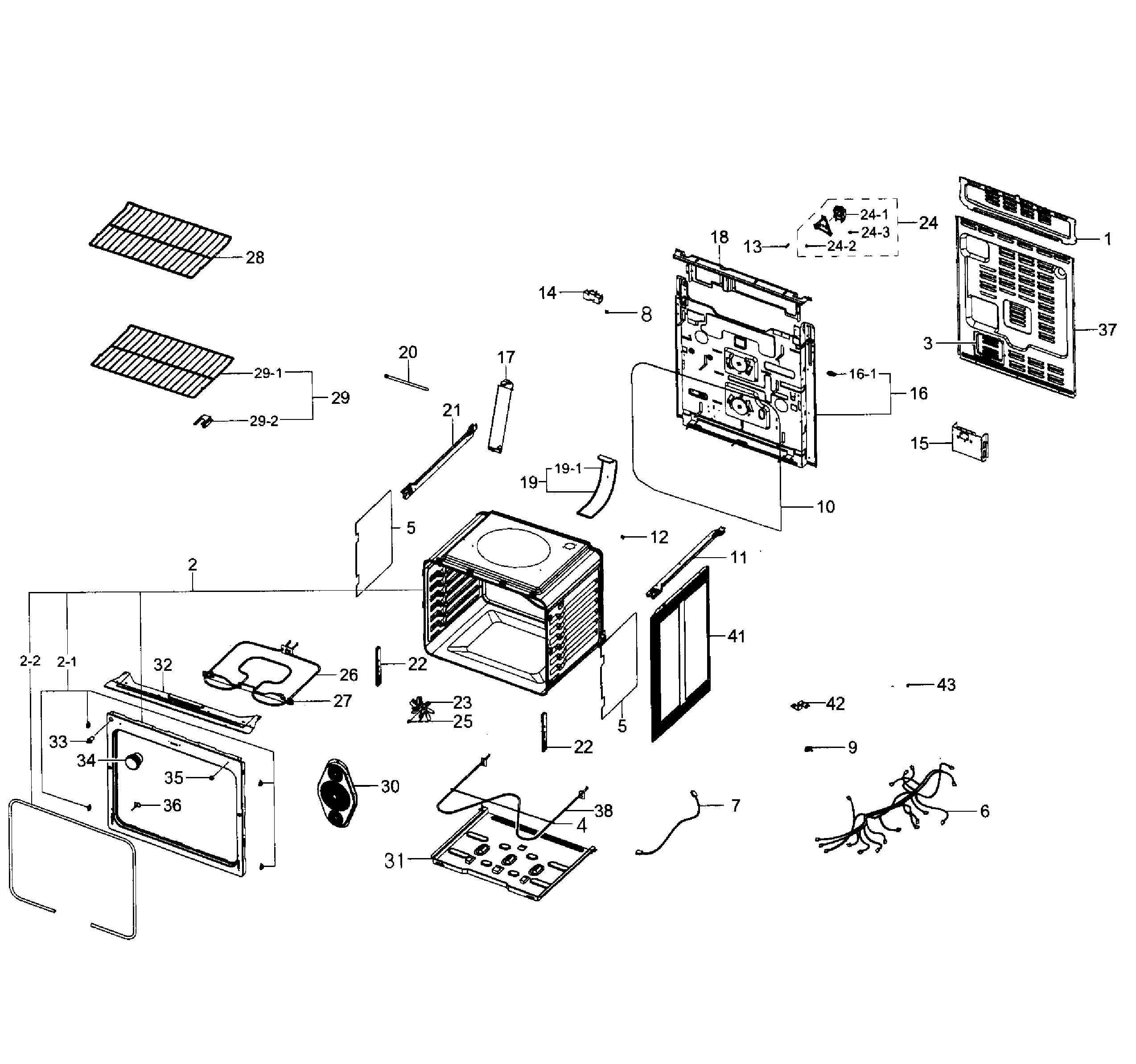 Samsung NE59J3420SW/AA-03 main section diagram