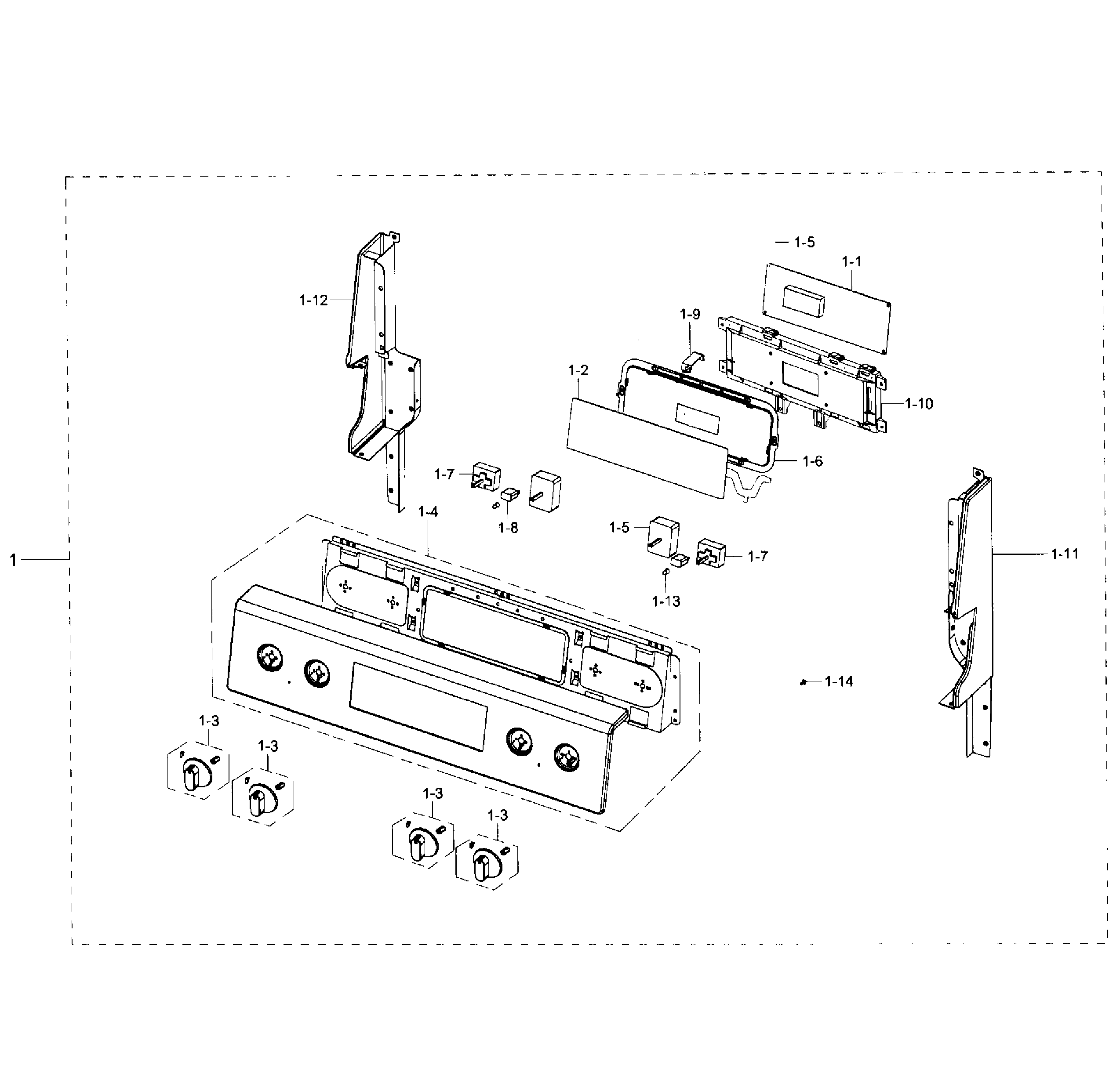Samsung NE59J3420SW/AA-03 control panel diagram