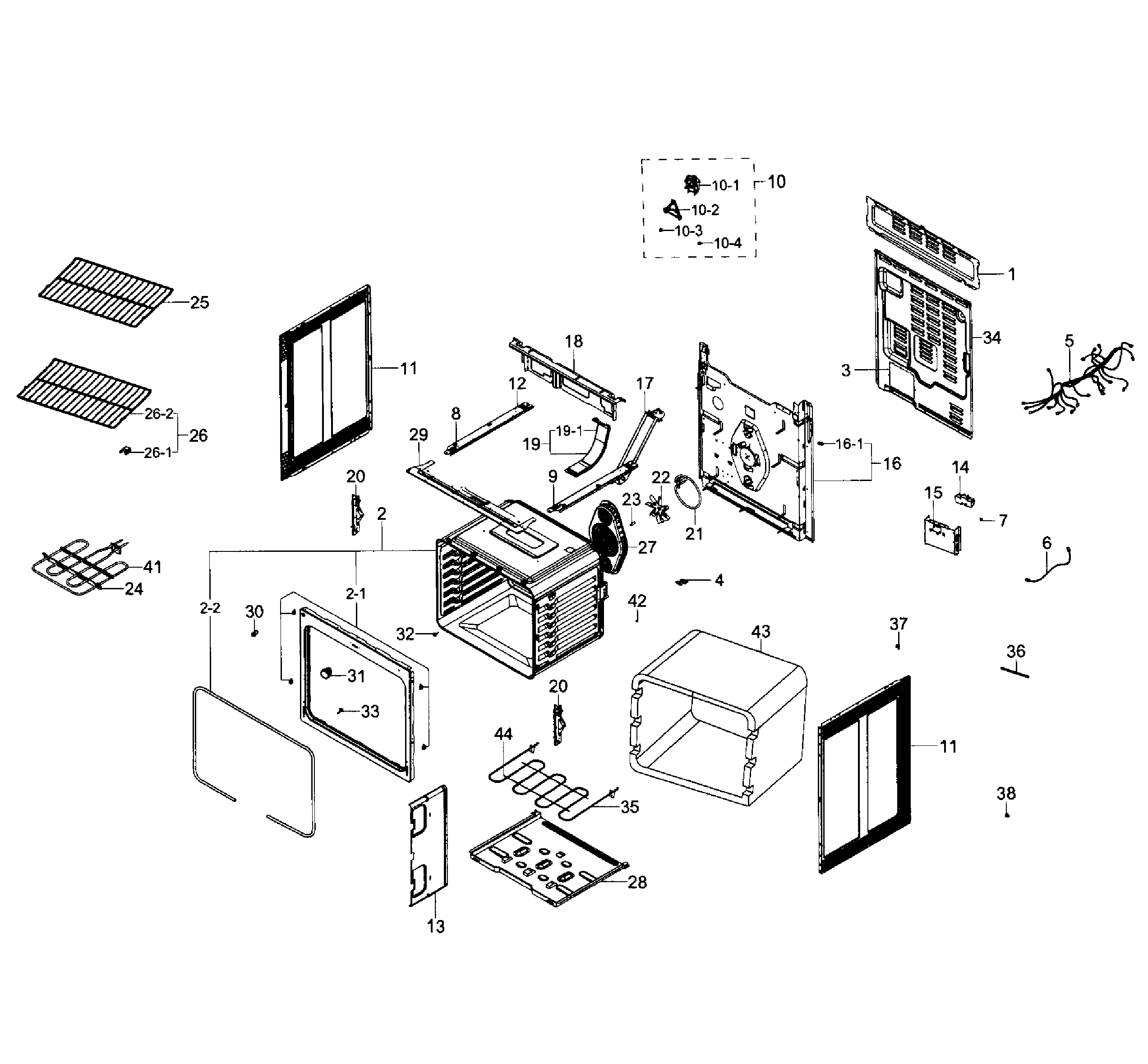 Samsung NE59J7650WS/AA-02 main section diagram