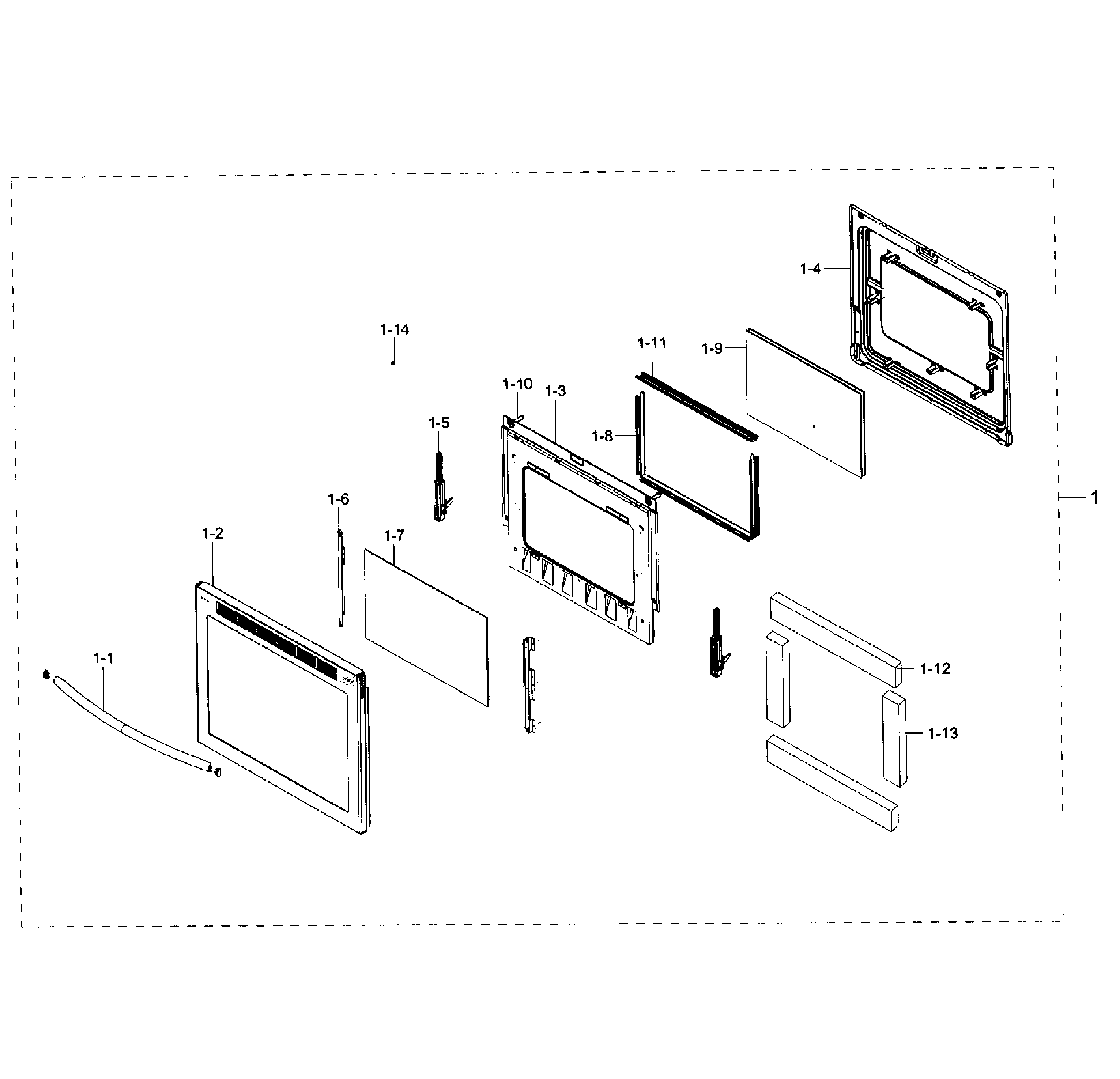 Samsung NE59J7650WS/AA-02 door section diagram