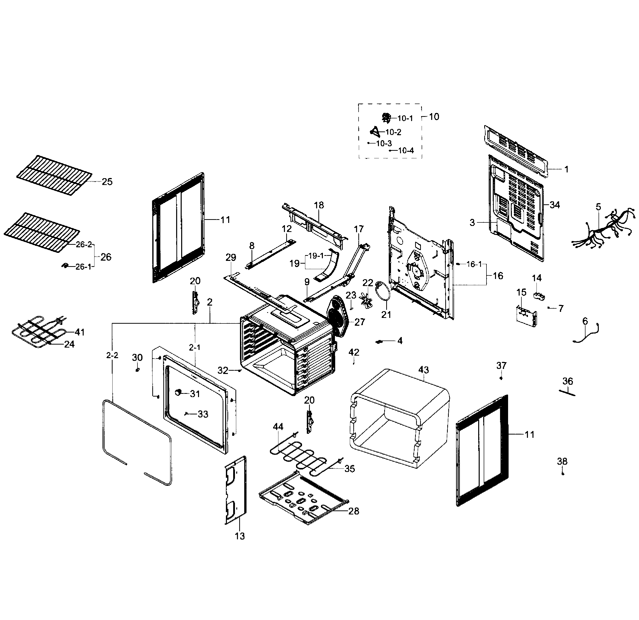 Samsung NE59J7650WS/AA-03 main section diagram