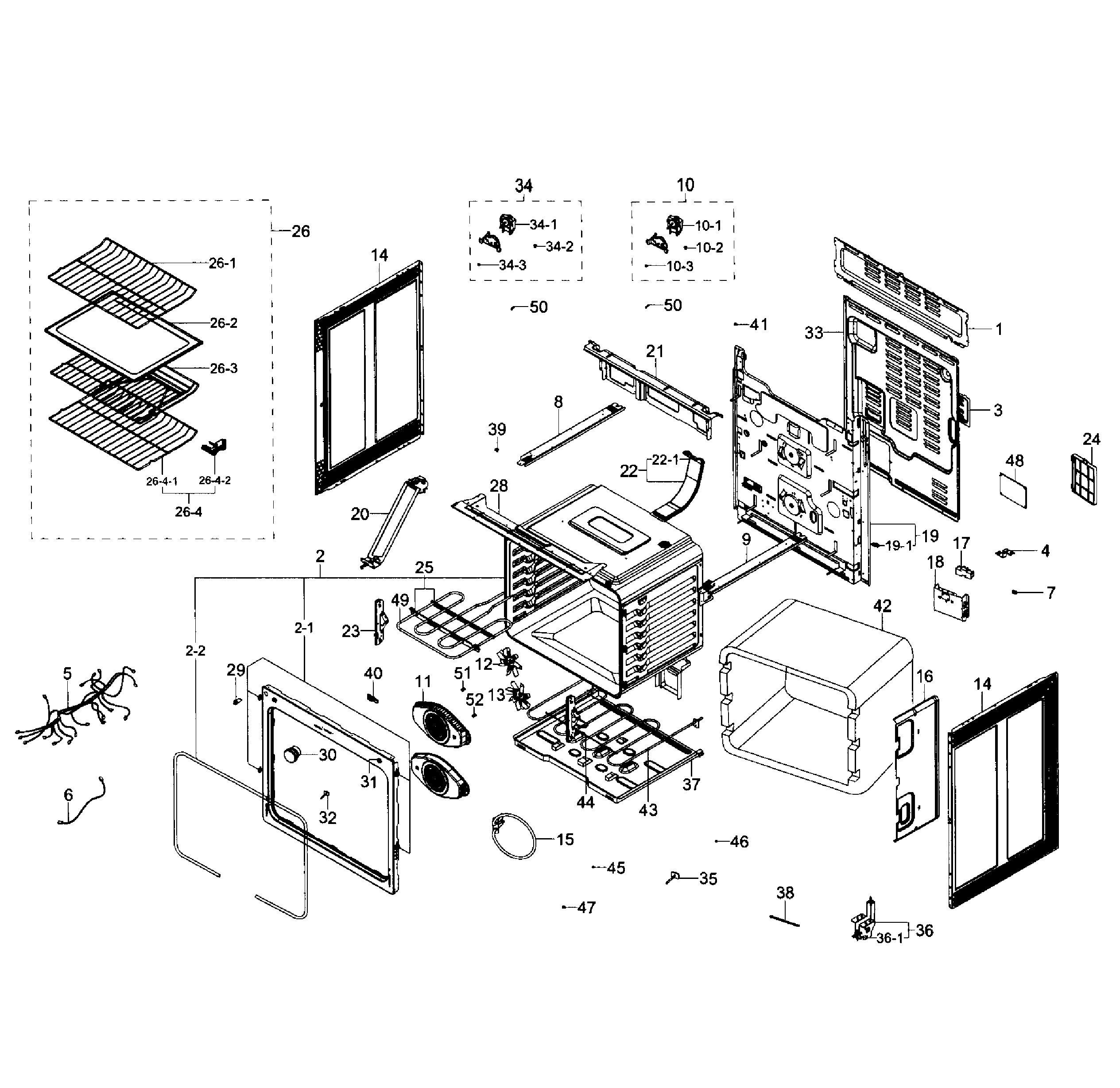Samsung NE59J7850WG/AA-01 main section diagram