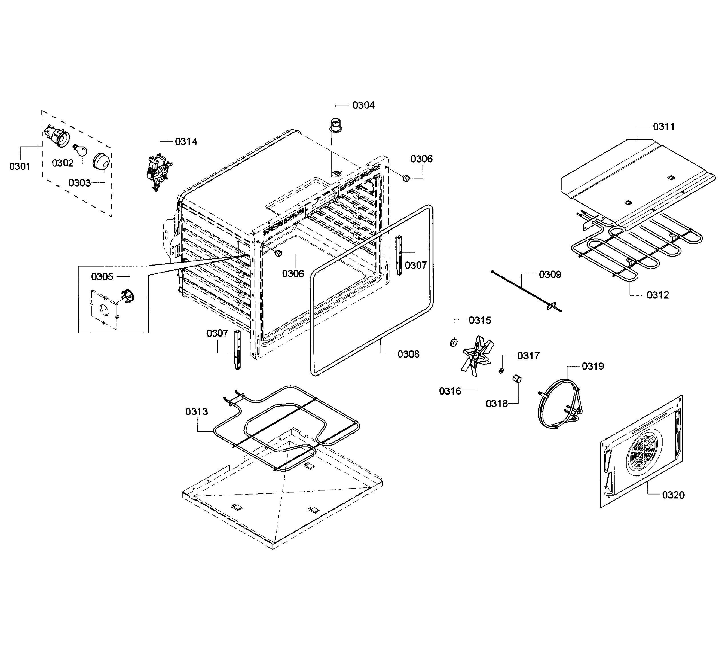 Bosch HEI8054U/02 cavity diagram