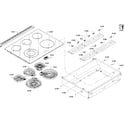 Bosch HEI8054U/03 cooktop diagram