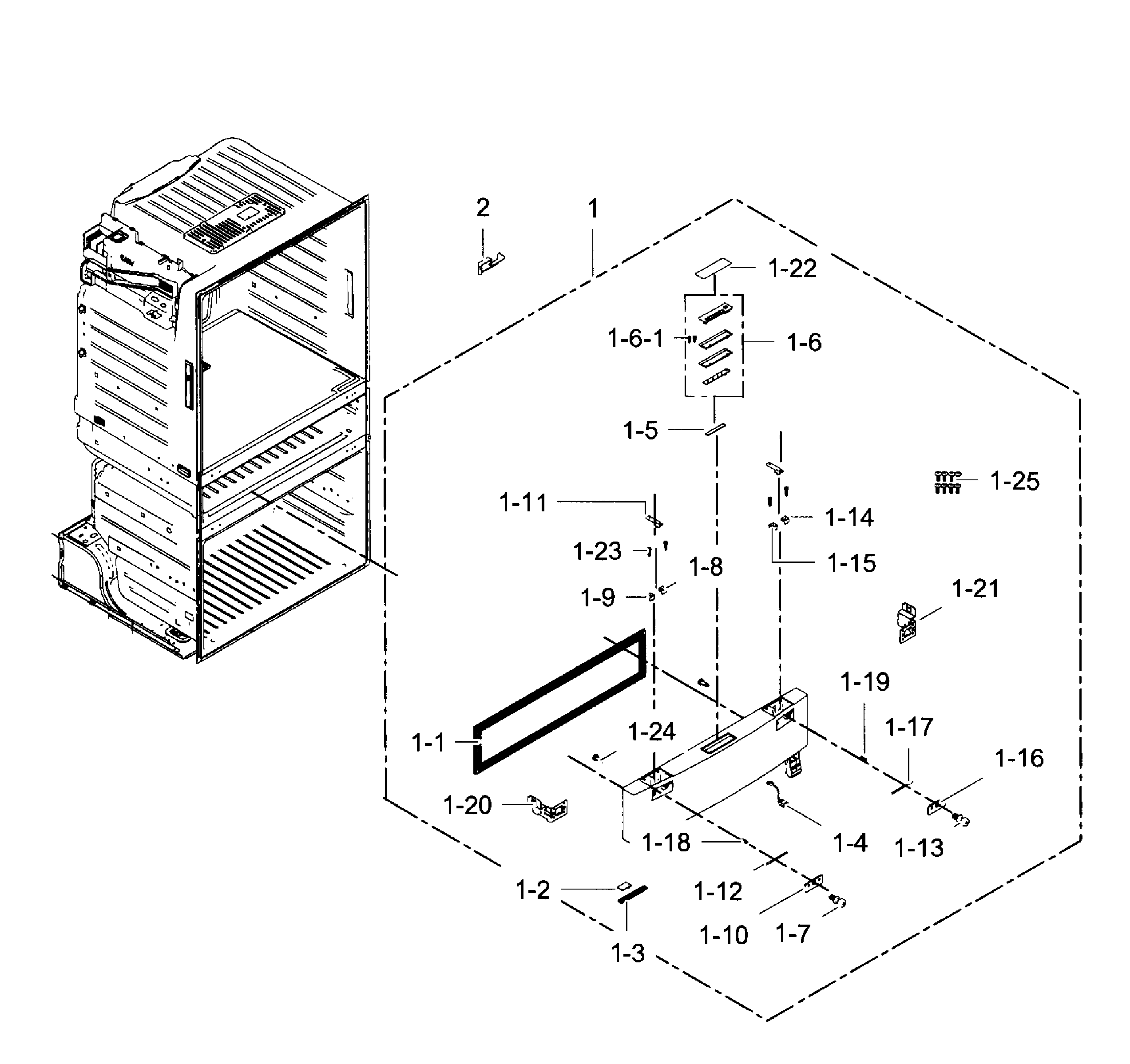 Samsung RF28HMEDBSR/AA-09 flexzone door diagram