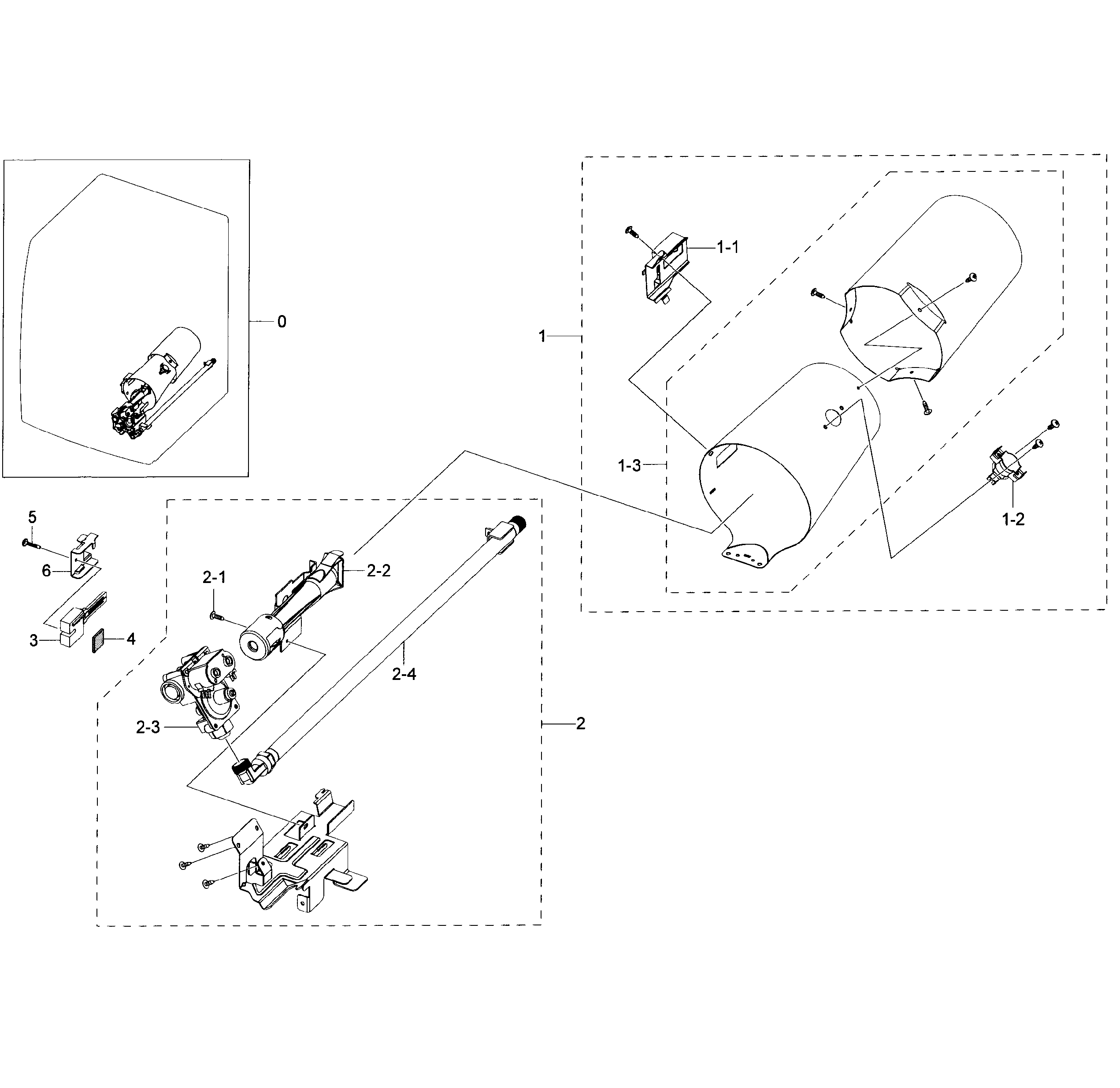 Samsung DV50K7500GV/A3-00 duct & burner diagram