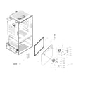 Samsung RF263BEAEBC/AA-03 freezer door diagram