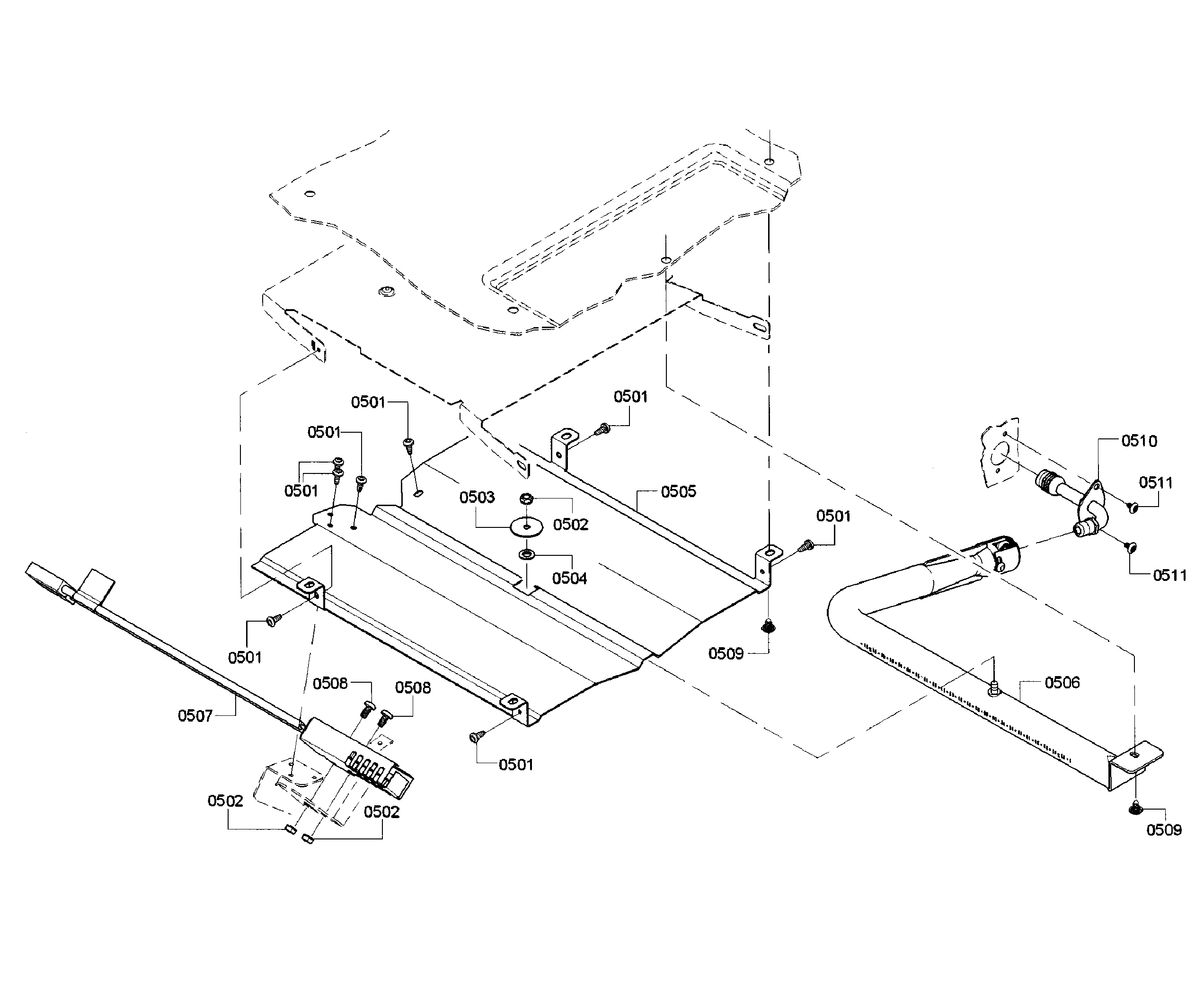 Bosch HGIP054UC/01 burner asy diagram