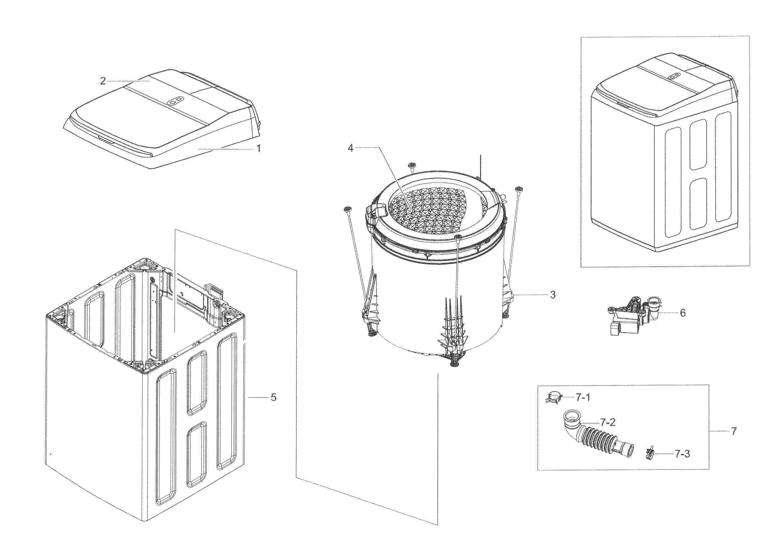 Samsung WA50K8600AW/A2-00 main asy diagram