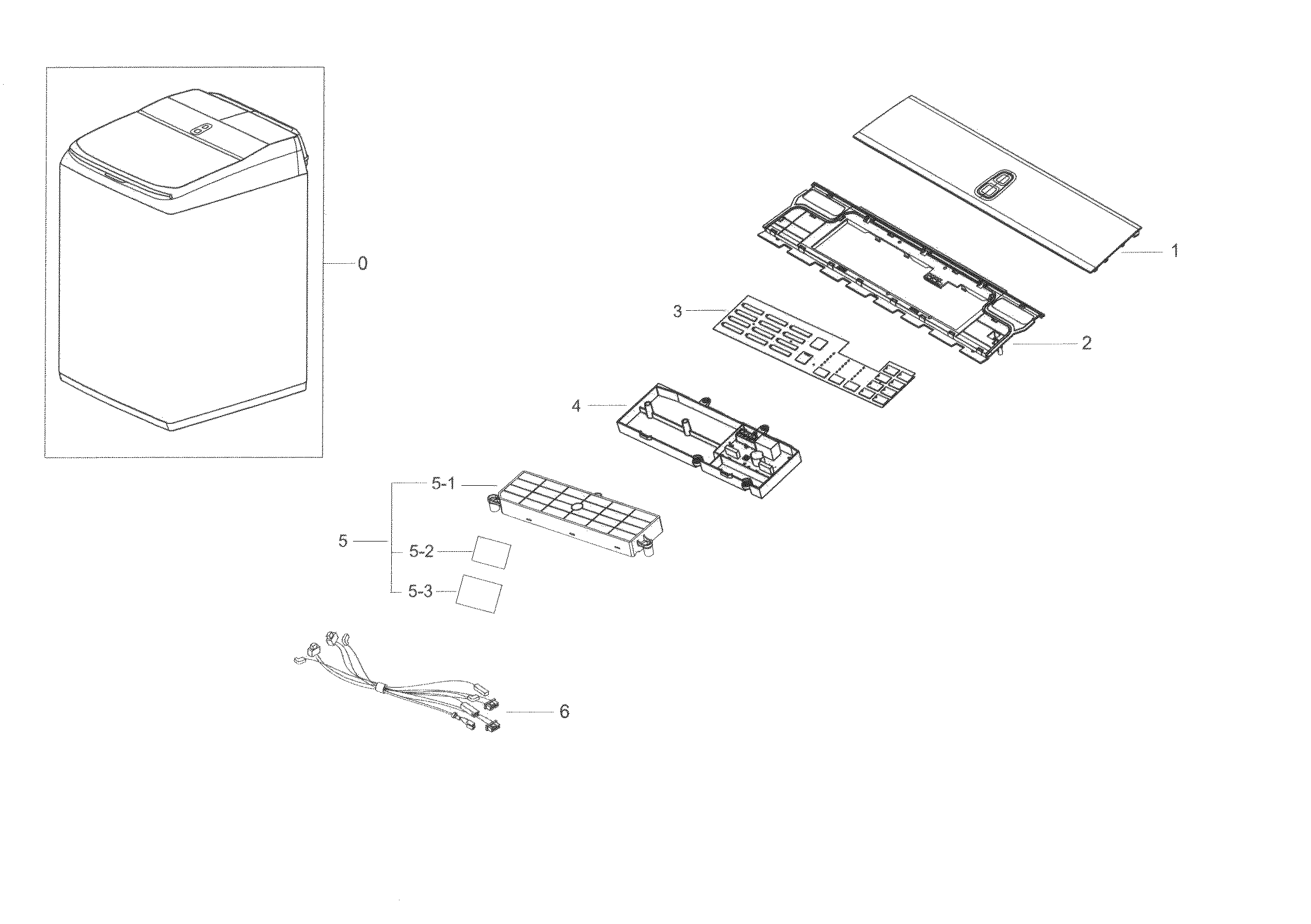 Samsung WA50K8600AW/A2-00 control panel diagram