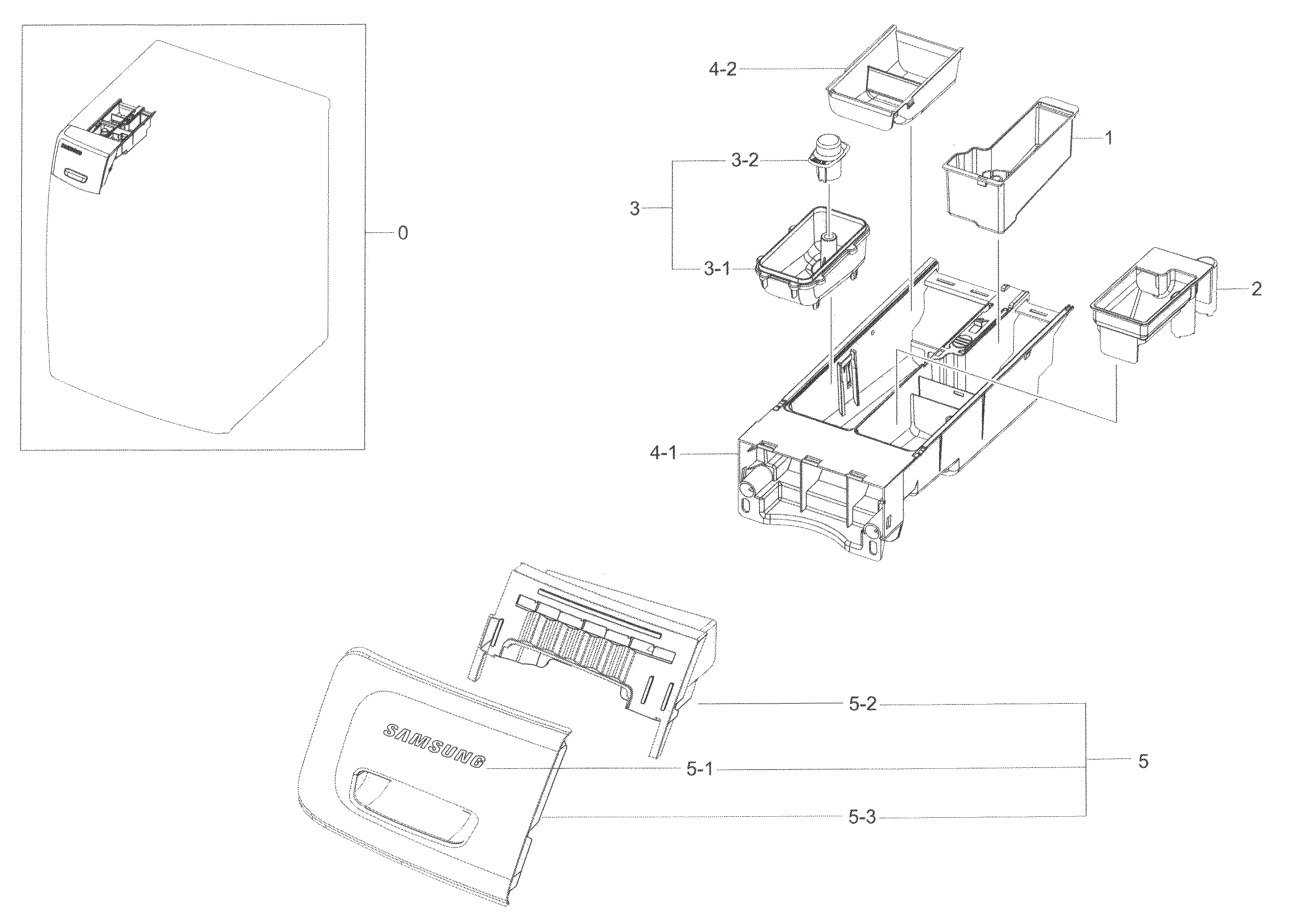 Samsung WF45K6500AW/A2-00 drawer diagram