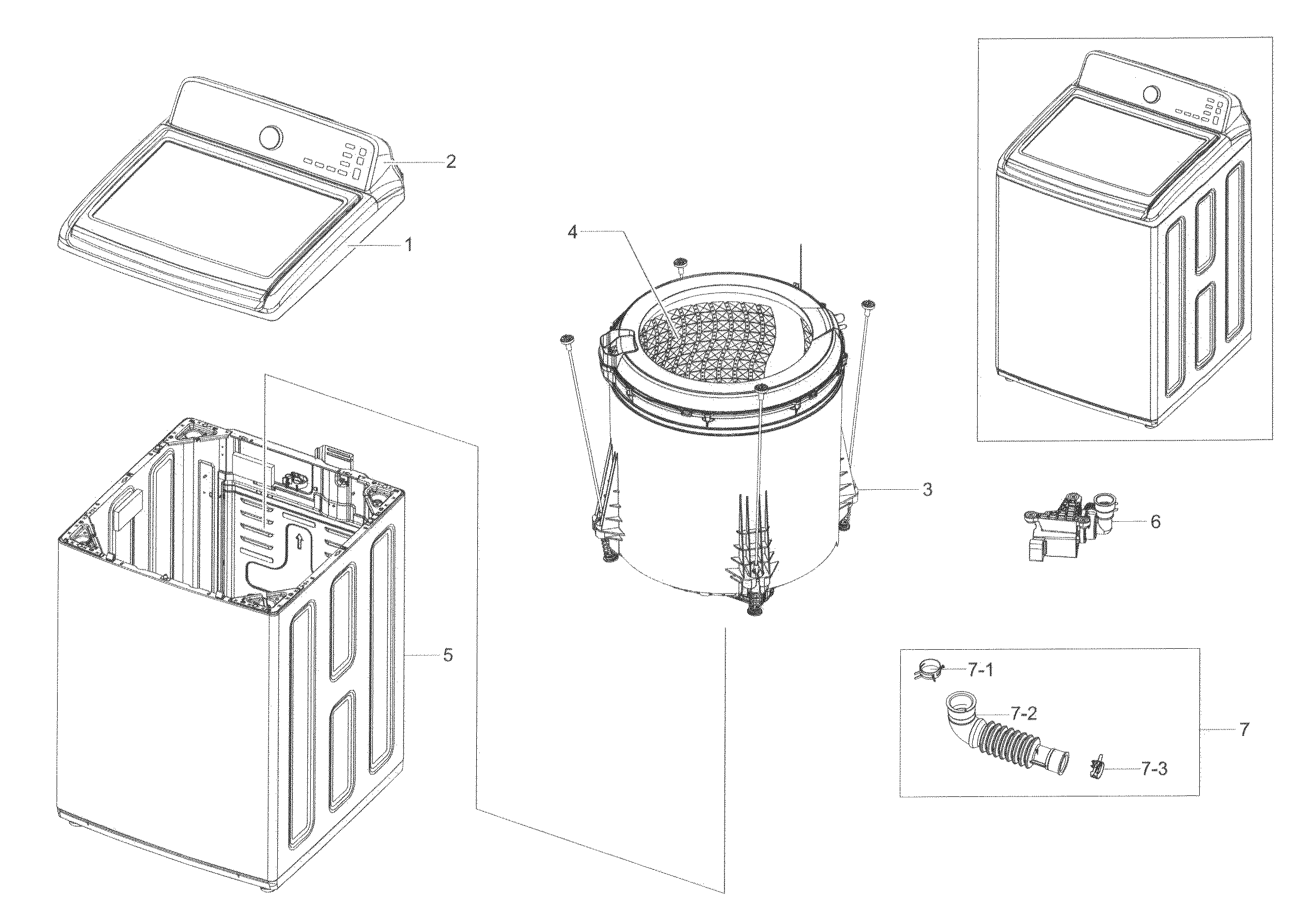 Samsung WA45H7000AW/A2-02 main asy diagram
