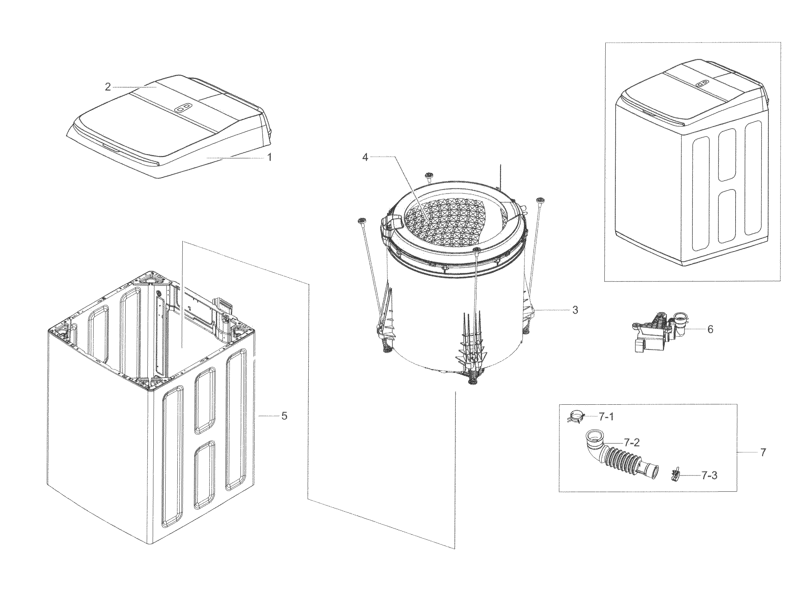 Samsung WA45K7600AW/A2-00 main asy diagram