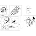 Samsung DV45H7000EW/A2-01 drum parts diagram