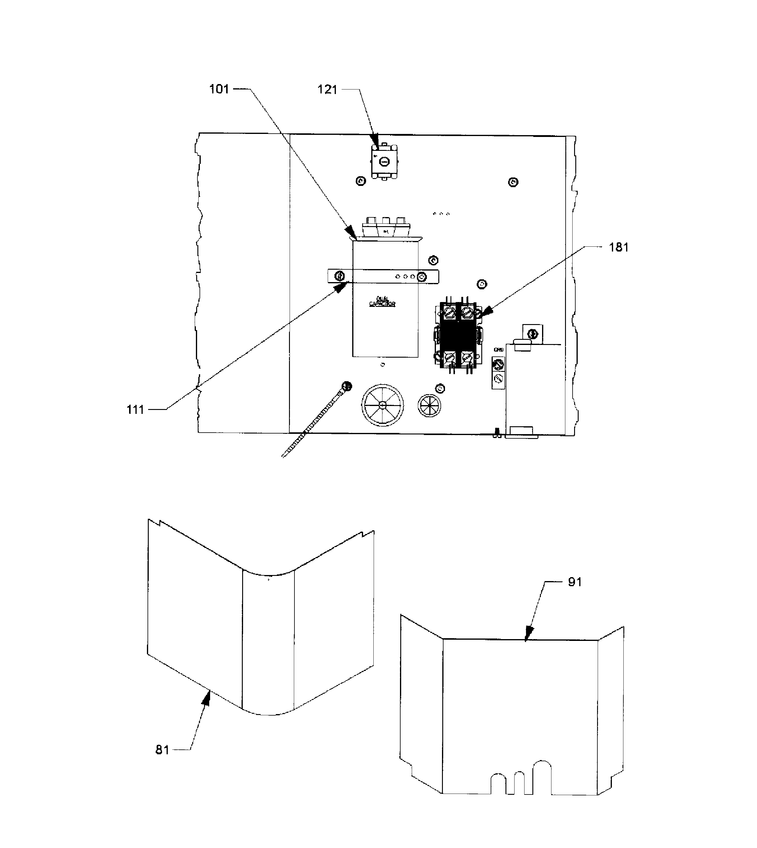 Goodman CKL62-1L cover & control box diagram